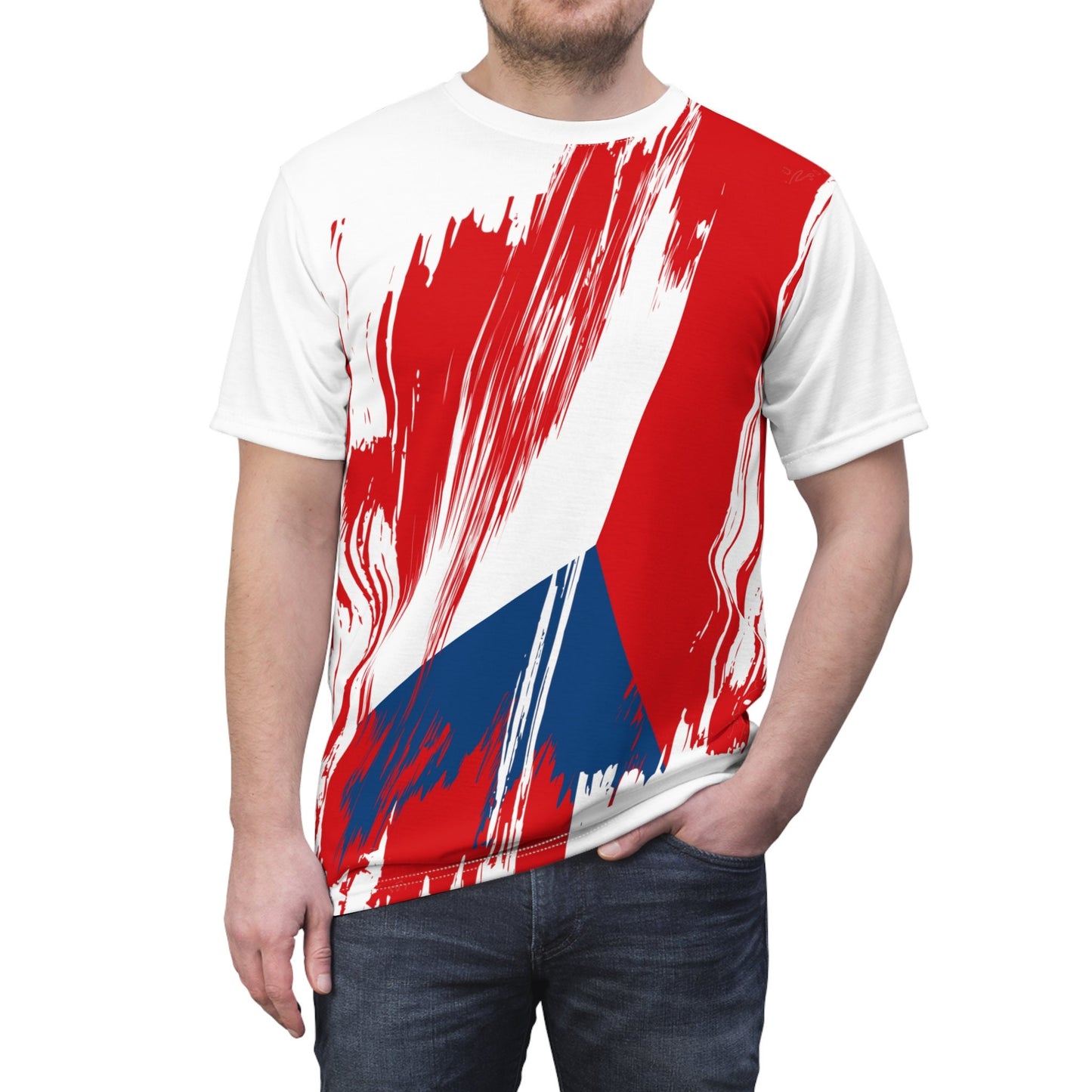 Czech Republic Flag T-shirt | Czech Republic T-shirt | All over print Unisex T-shirt with Czech Republic Flag