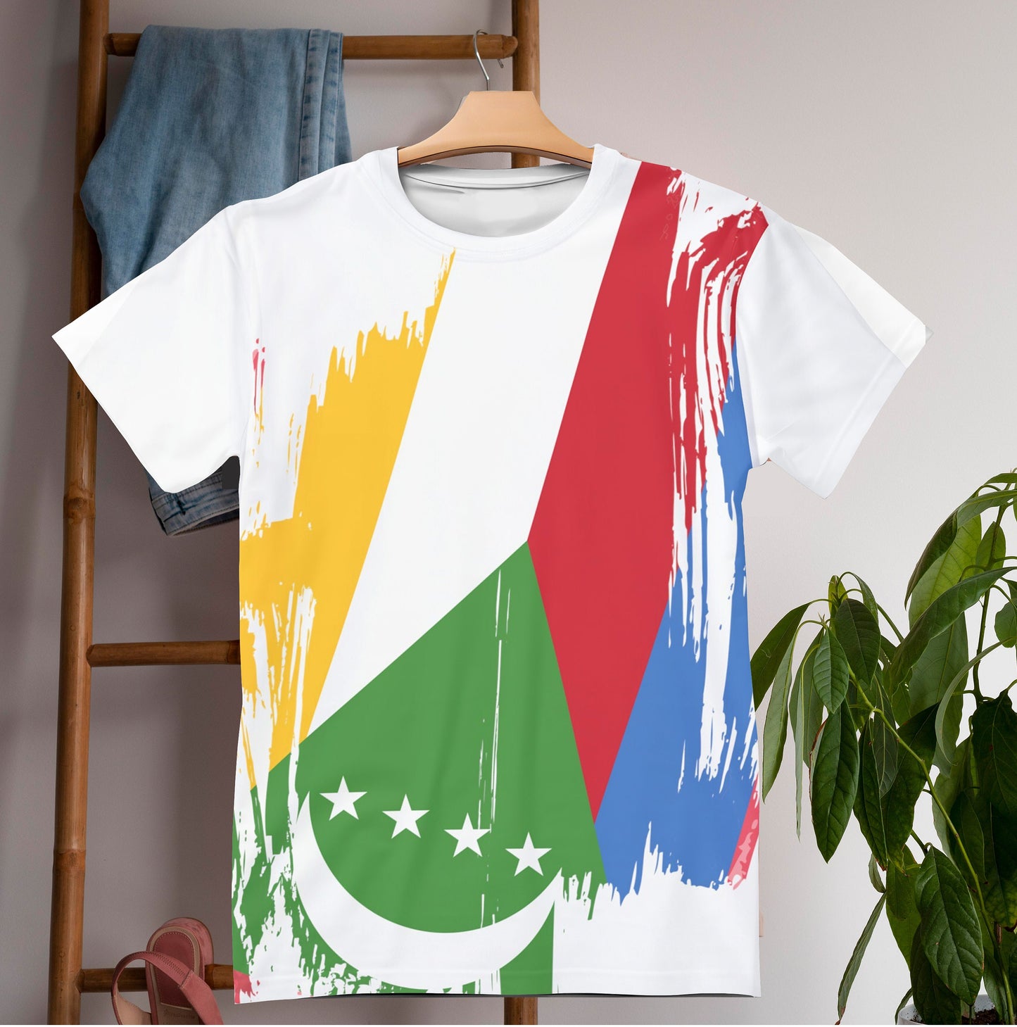 Comoros Flag T-shirt | Comoros T-shirt | All over print Unisex T-shirt with Comoros Flag