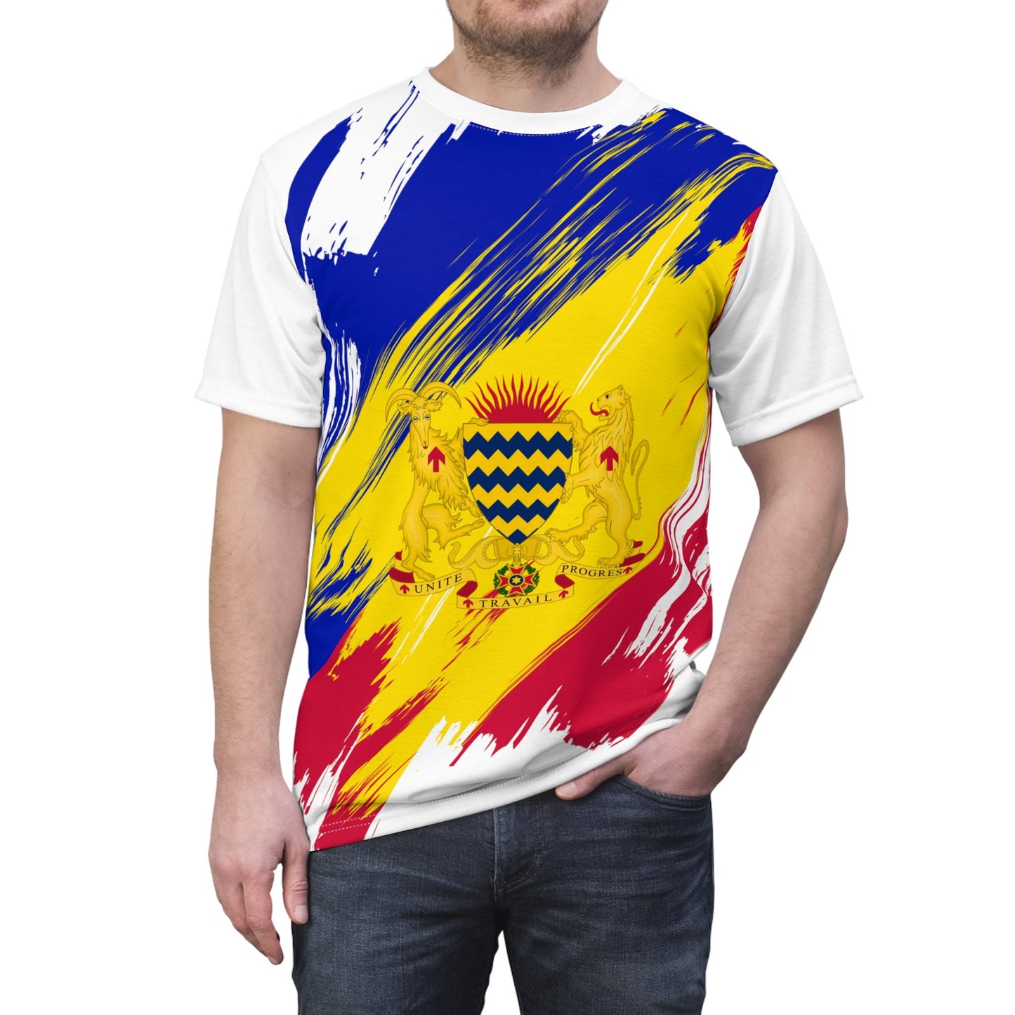 Chad Flag T-shirt | Chad T-shirt | All over print Unisex T-shirt with Chad Flag