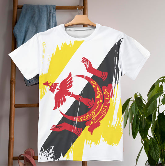 Brunei Flag T-shirt | Brunei T-shirt | All over print Unisex T-shirt with Brunei Flag