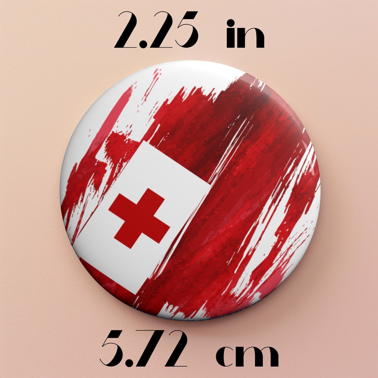 Tonga Flag Pin Button - Custom Pinback, Patriotic Campaign Buttons, Personalized Birthday Pins, Collectible Badge, Metal Pin