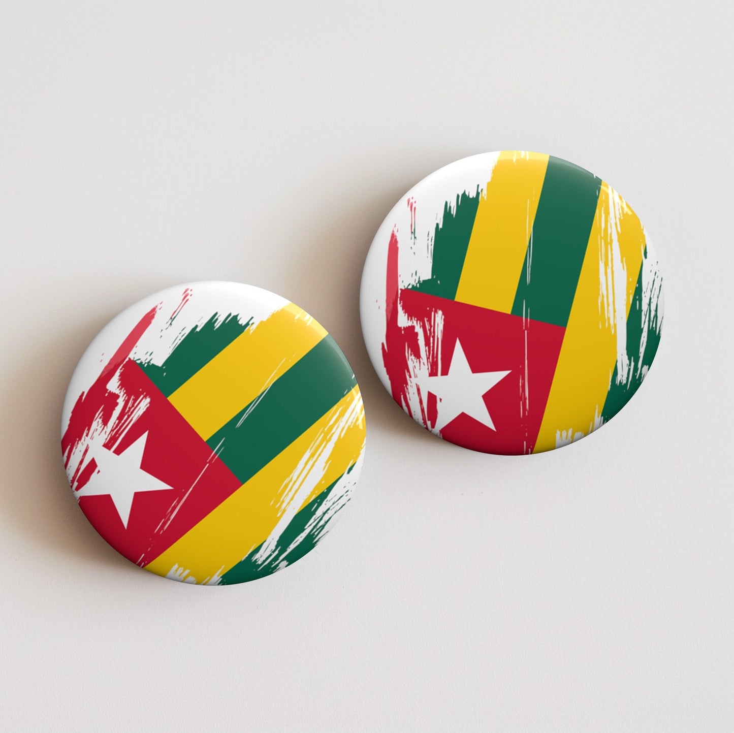 Togo Flag Pin Button - Custom Pinback, Patriotic Campaign Buttons, Personalized Birthday Pins, Collectible Badge, Metal Pin