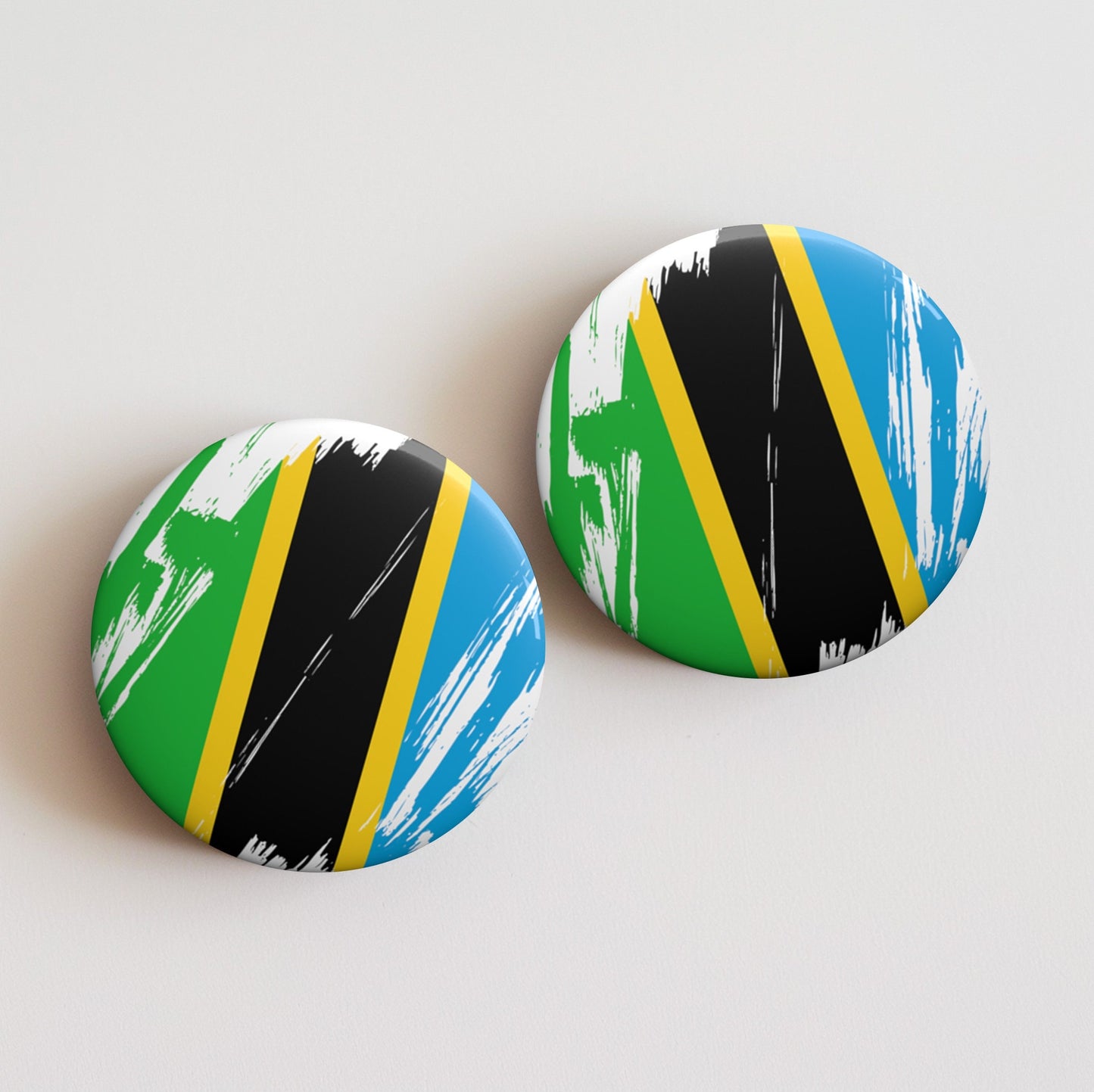 Tanzania Flag Pin Button - Custom Pinback, Patriotic Campaign Buttons, Personalized Birthday Pins, Collectible Badge, Metal Pin