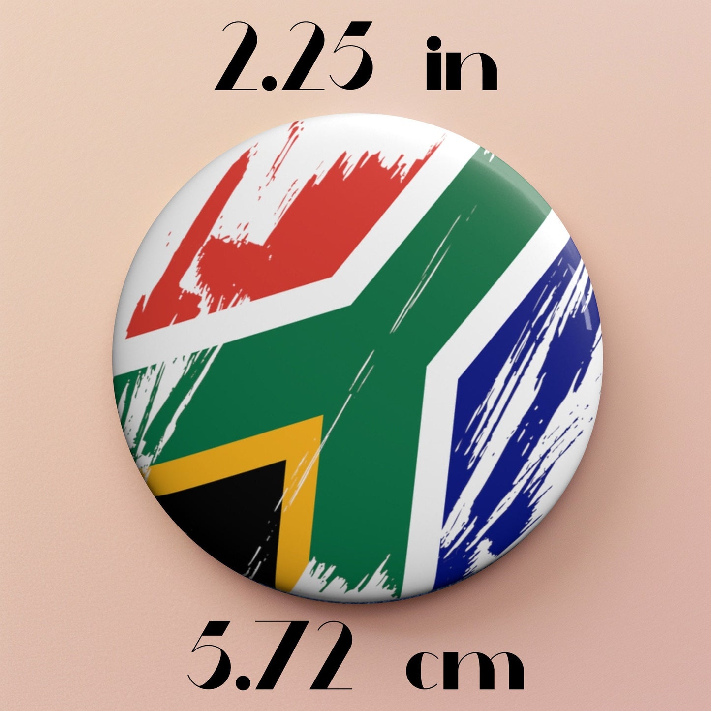 South Africa Flag Pin Button - Custom Pinback, Patriotic Campaign Buttons, Personalized Birthday Pins, Collectible Badge, Metal Pin