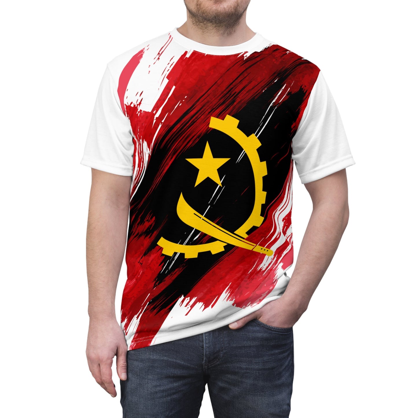 Angola Flag T-shirt | Angola T-shirt | All over print Unisex T-shirt with Angola Flag