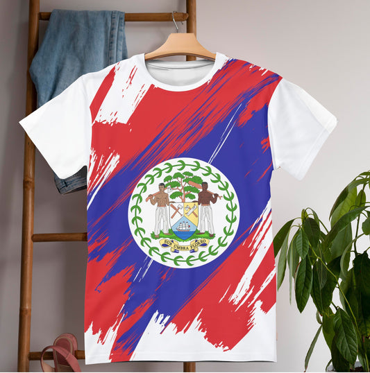 Belize Flag T-shirt | Belize T-shirt | All over print Unisex T-shirt with Belize Flag