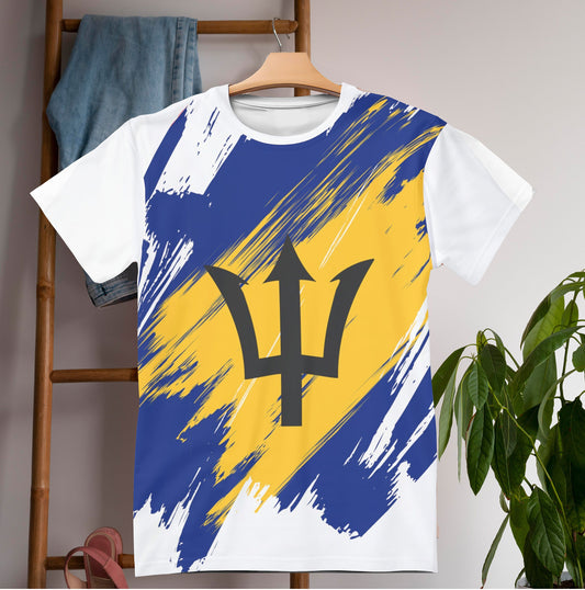 Barbados Flag T-shirt | Barbados T-shirt | All over print Unisex T-shirt with Barbados Flag