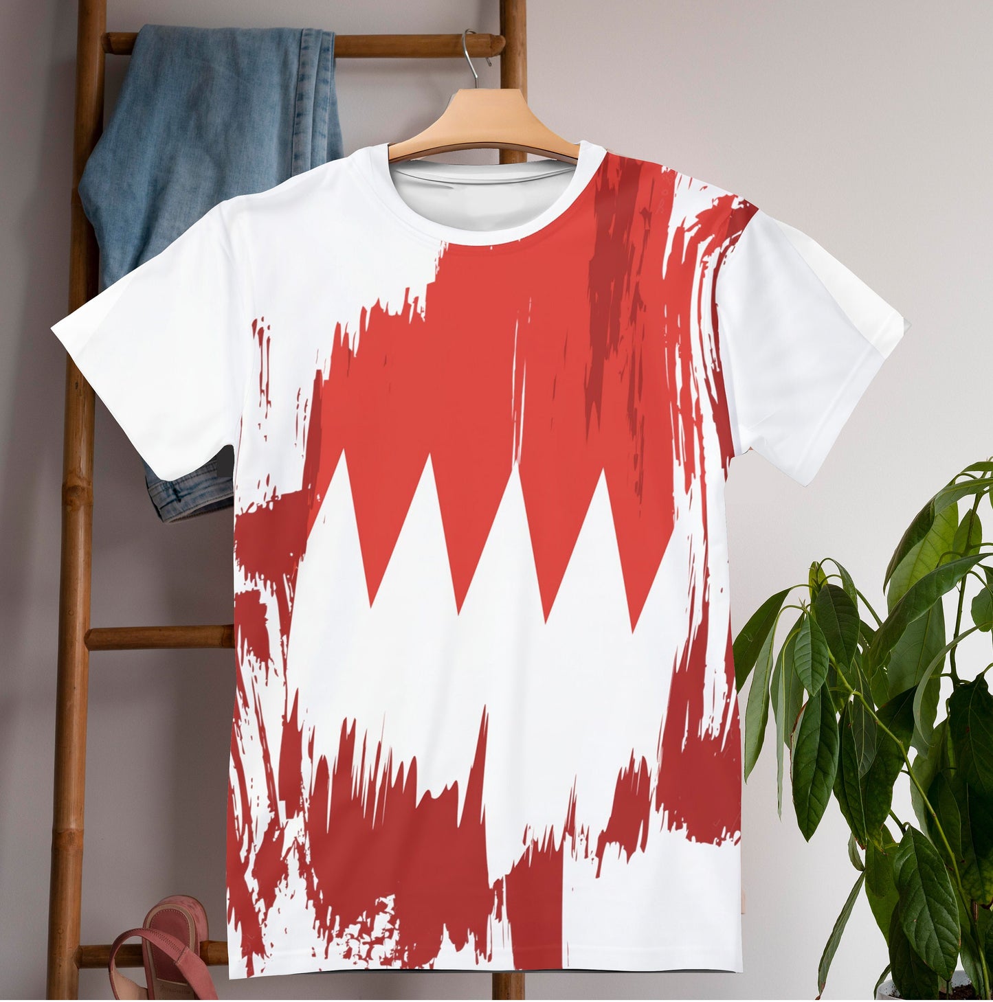 Bahrain Flag T-shirt | Bahrain T-shirt | All over print Unisex T-shirt with Bahrain Flag