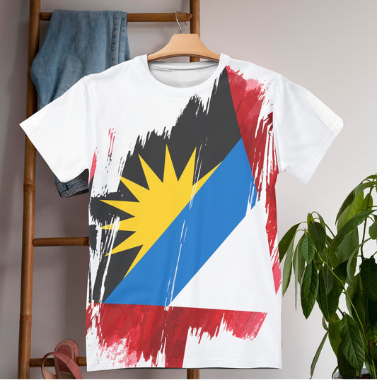 Antigua and Barbuda Flag T-shirt | Antigua and Barbuda T-shirt | All over print Unisex T-shirt with Antigua and Barbuda Flag