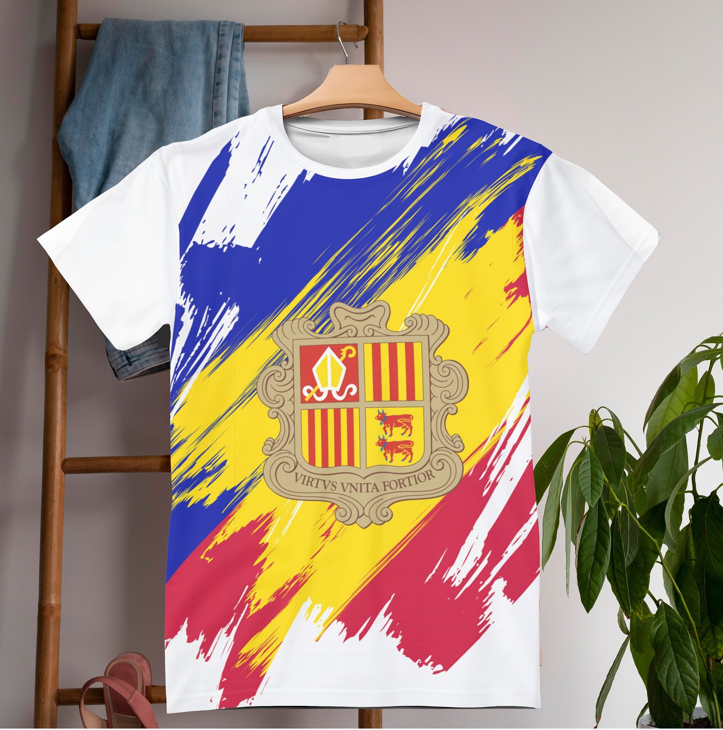 Andorra Flag T-shirt | Andorra T-shirt | All over print Unisex T-shirt with Andorra Flag