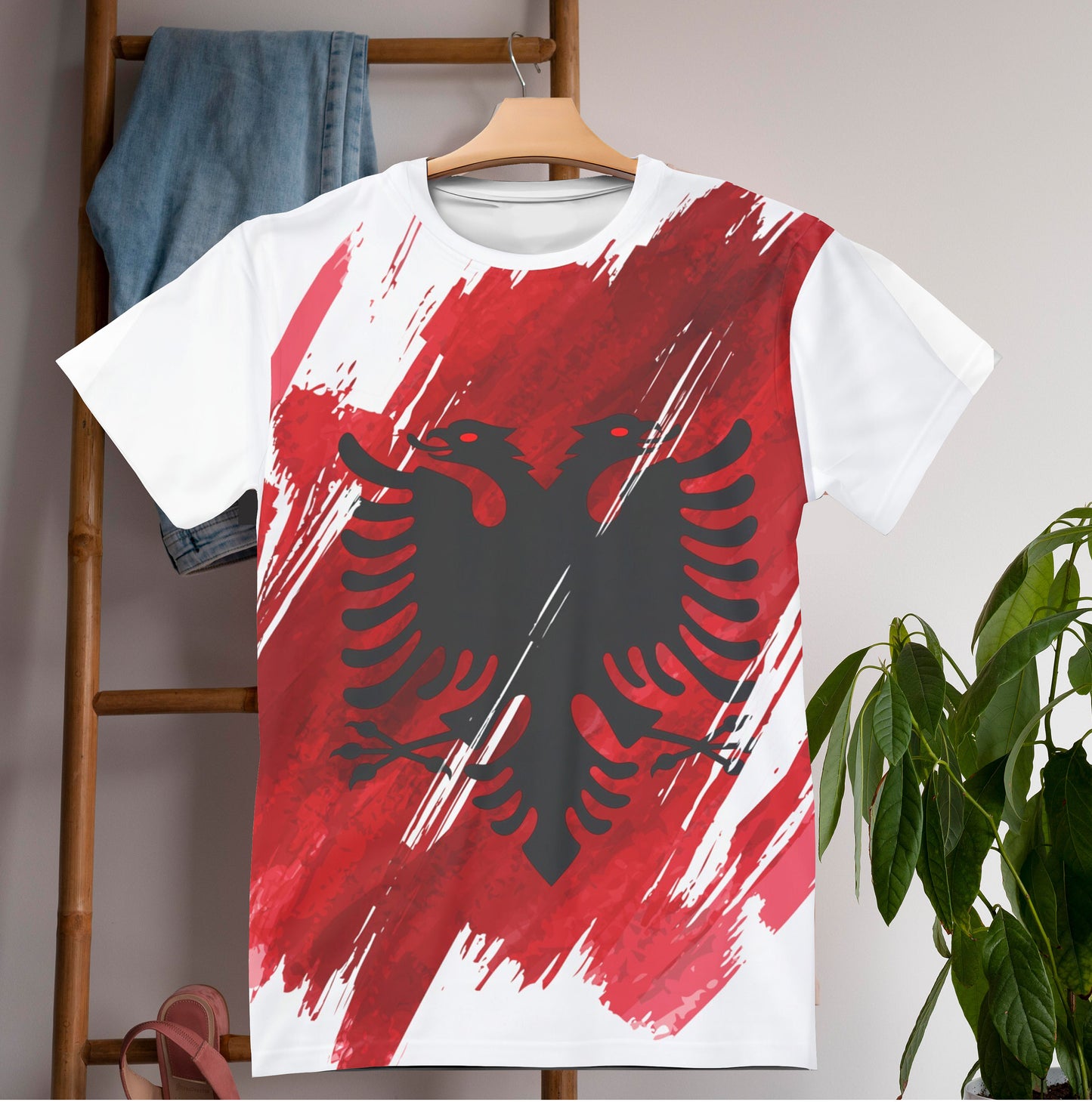 Albania Flag T-shirt | Albania T-shirt | All over print Unisex T-shirt with Albania Flag