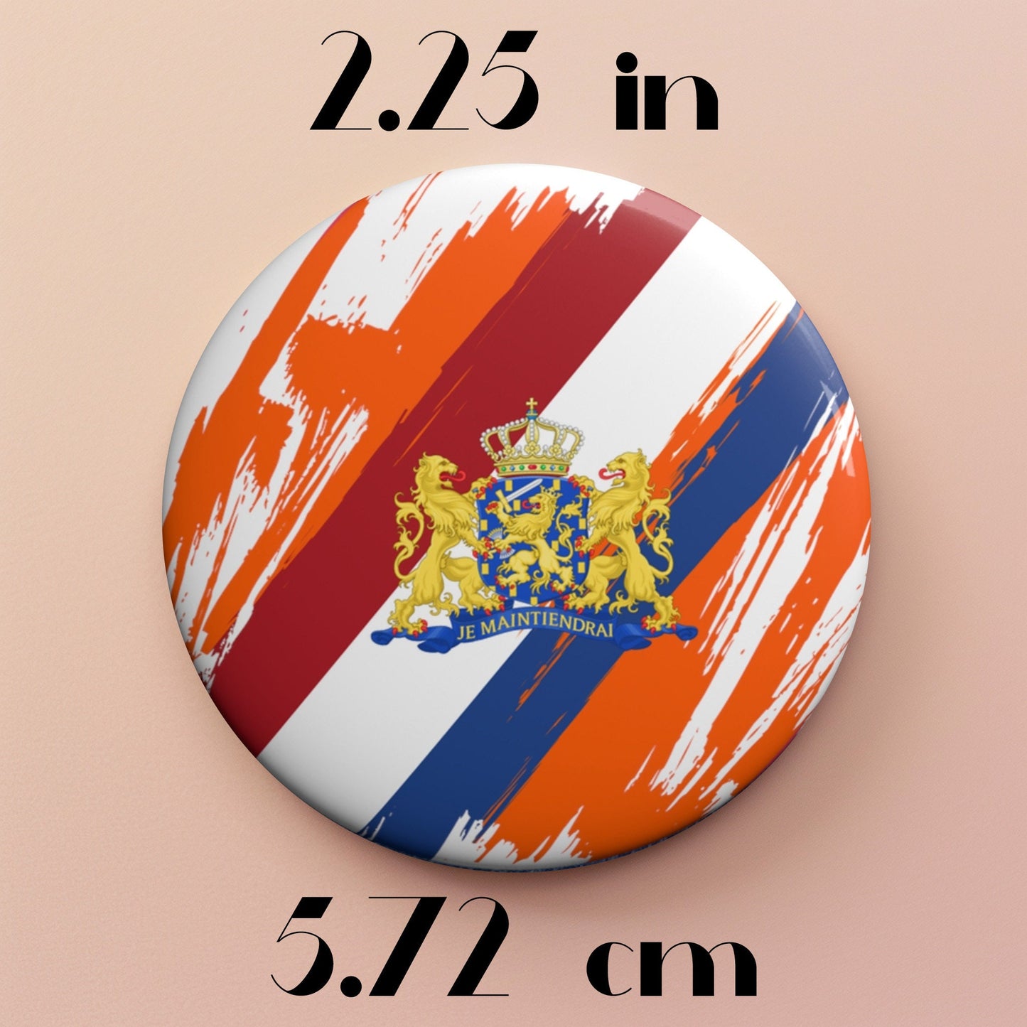 Netherlands Flag Pin Button - Custom Pinback, Patriotic Campaign Buttons, Personalized Birthday Pins, Collectible Badge, Metal Pin