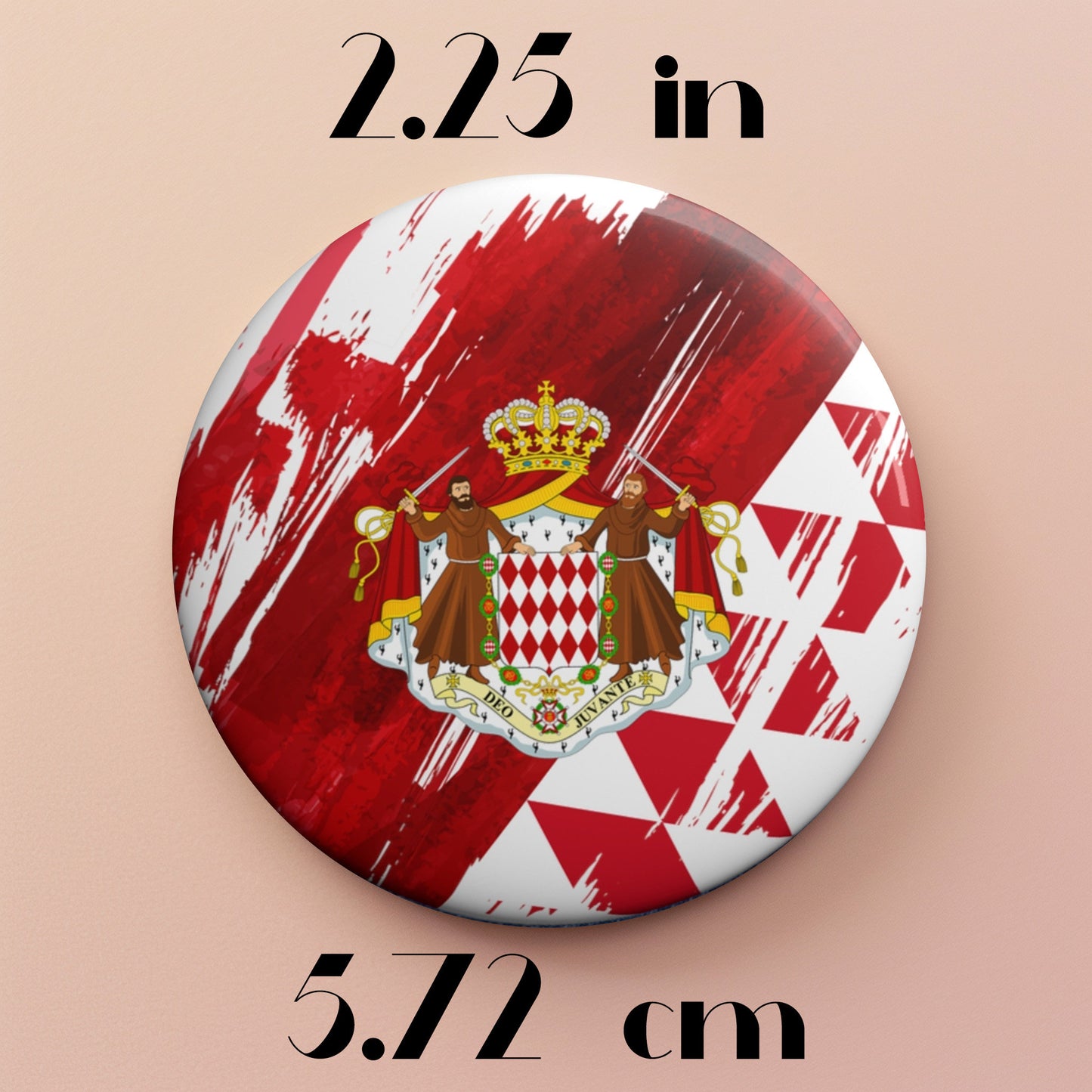 Monaco Flag Pin Button - Custom Pinback, Patriotic Campaign Buttons, Personalized Birthday Pins, Collectible Badge, Metal Pin