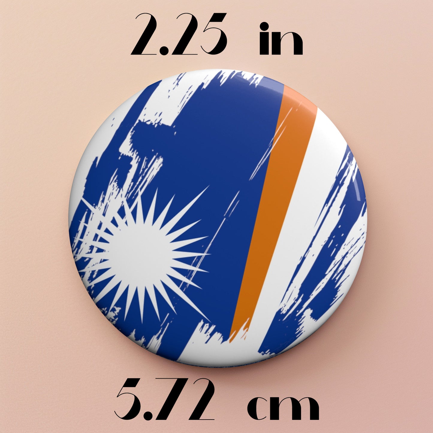 Marshall Islands Flag Pin Button - Custom Pinback, Patriotic Campaign Buttons, Personalized Birthday Pins, Collectible Badge, Metal Pin