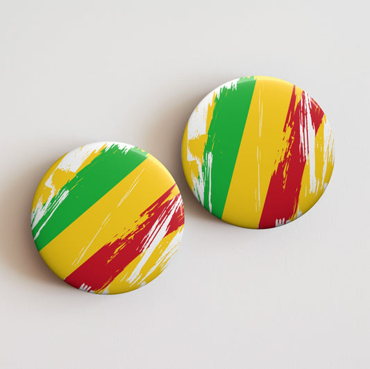 Mali Flag Pin Button - Custom Pinback, Patriotic Campaign Buttons, Personalized Birthday Pins, Collectible Badge, Metal Pin