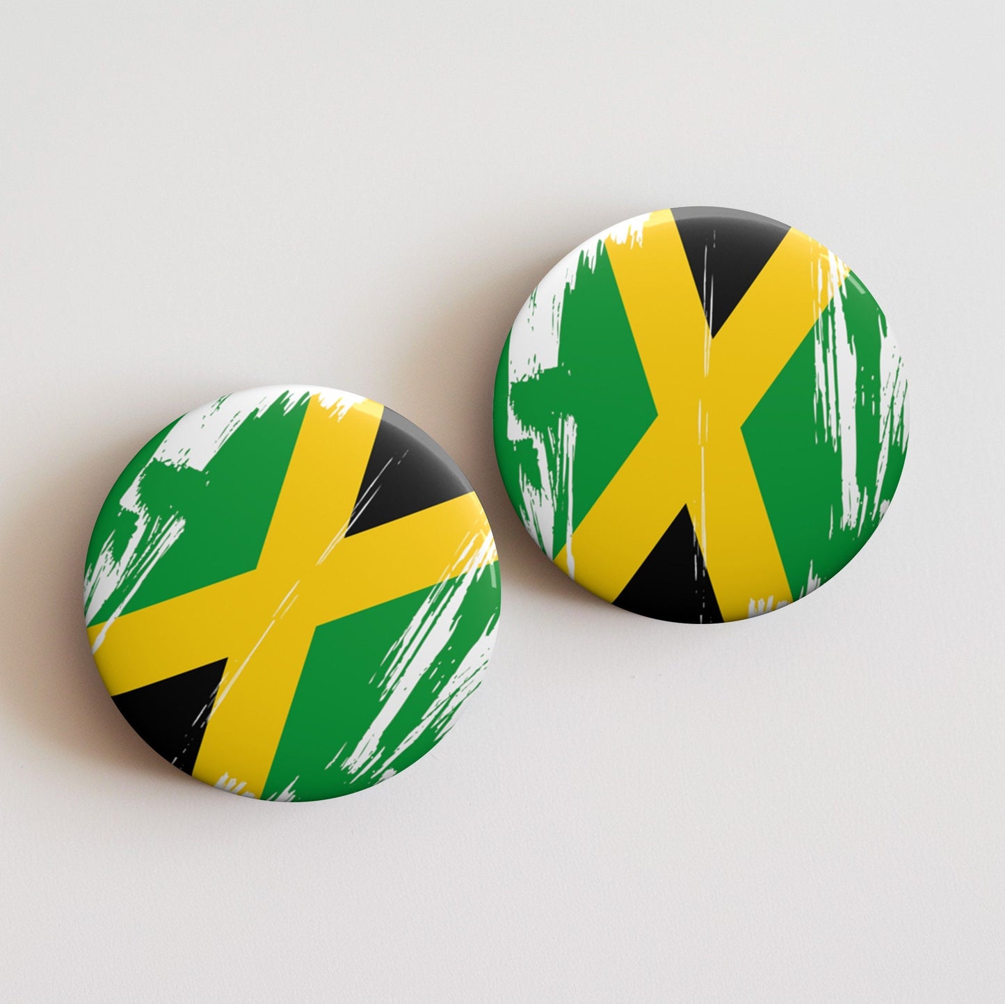 Jamaica Flag Pin Button - Custom Pinback, Patriotic Campaign Buttons, Personalized Birthday Pins, Collectible Badge, Metal Pin