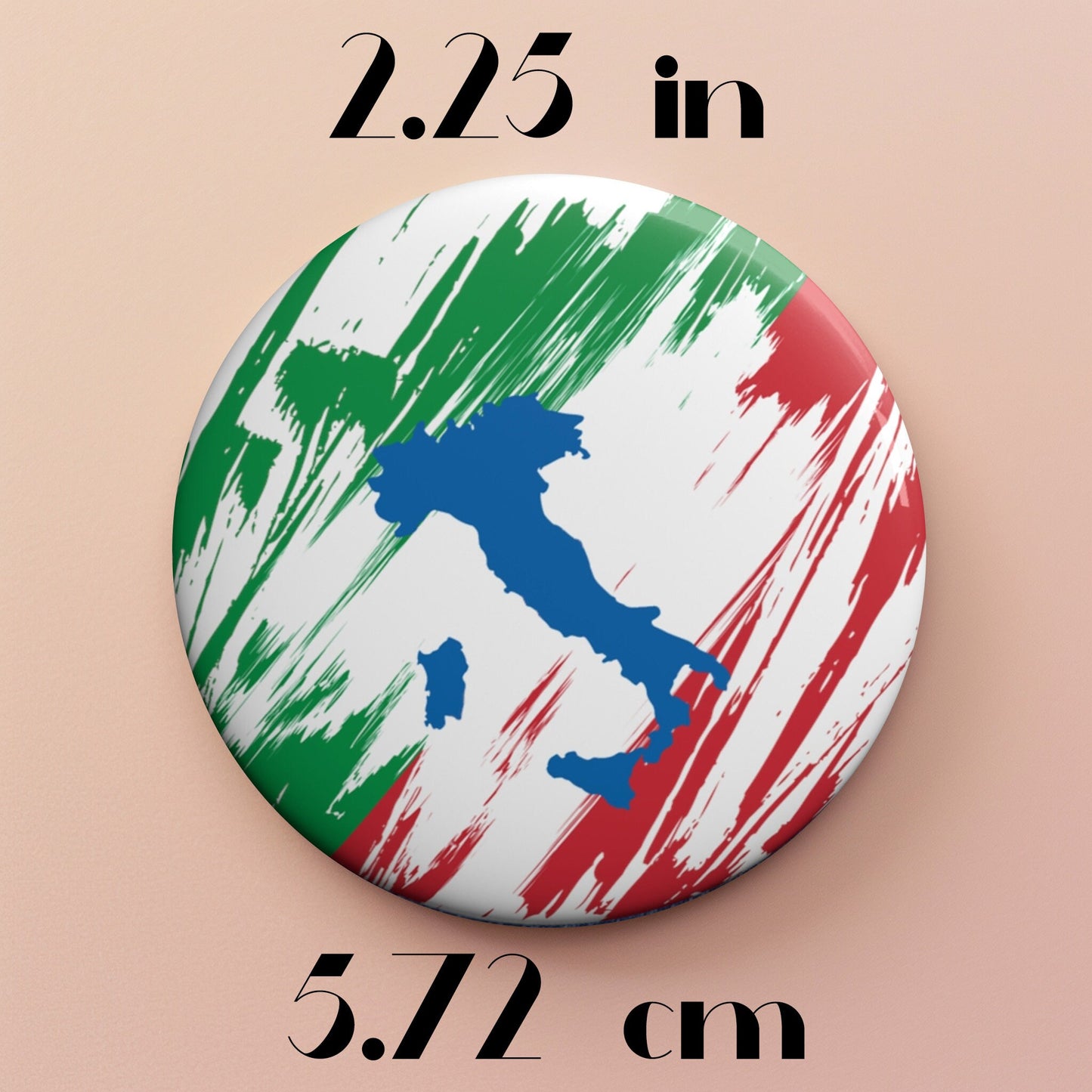 Italy Flag Pin Button - Custom Pinback, Patriotic Campaign Buttons, Personalized Birthday Pins, Collectible Badge, Metal Pin