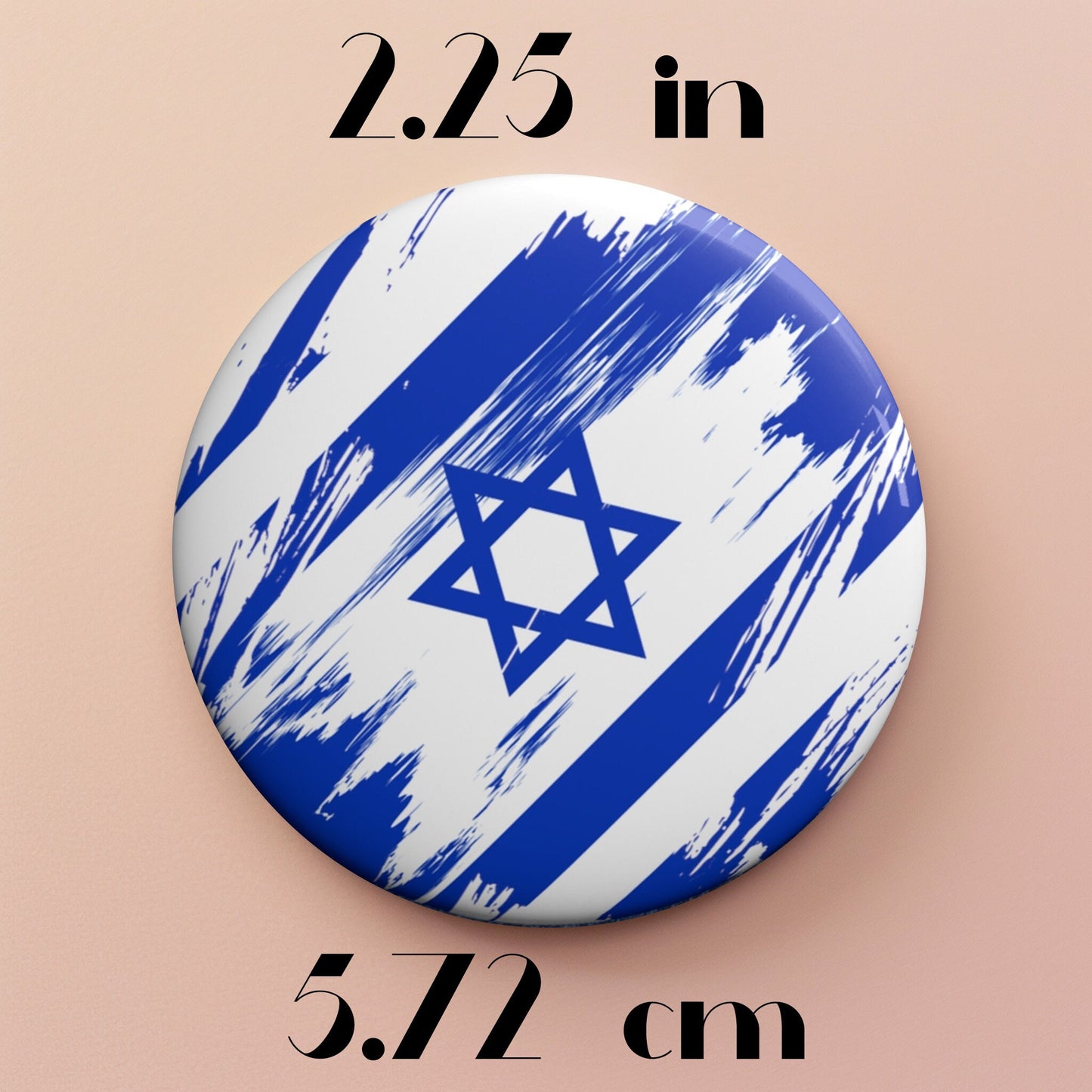 Israel Flag Pin Button - Custom Pinback, Patriotic Campaign Buttons, Personalized Birthday Pins, Collectible Badge, Metal Pin