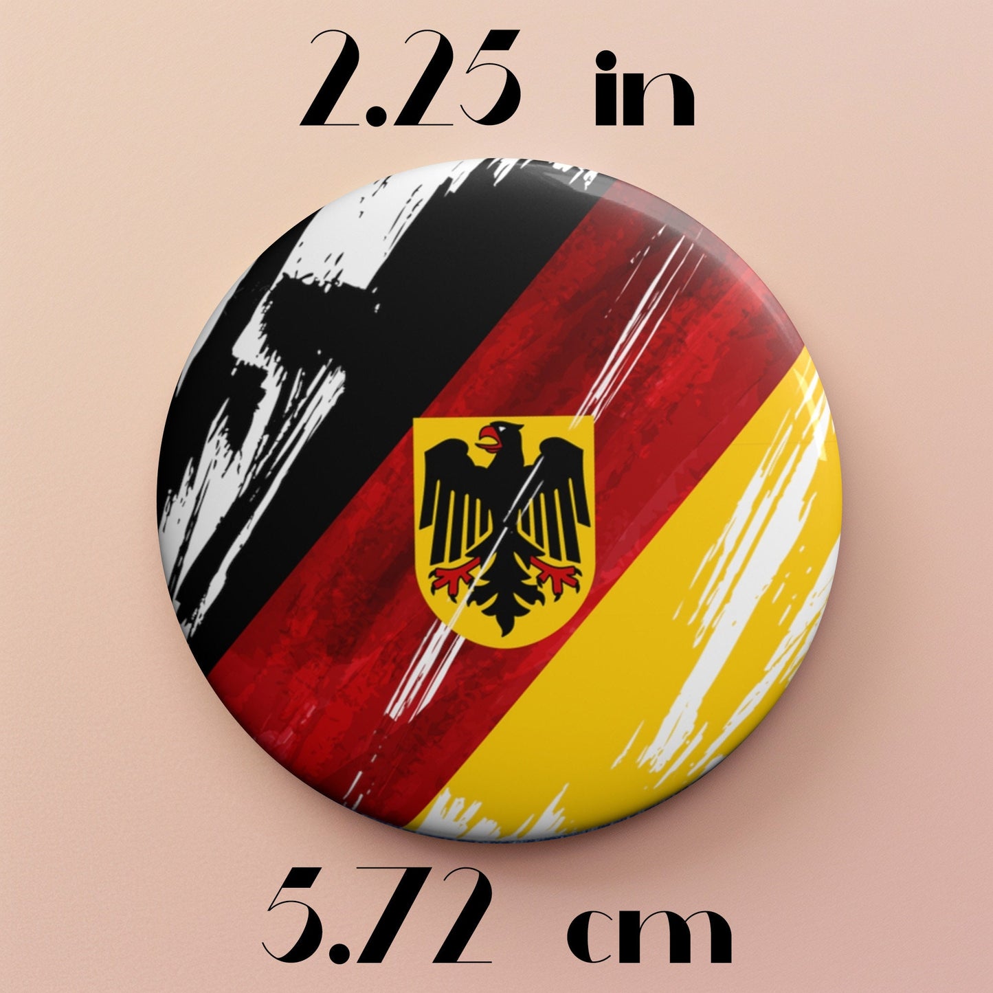 Germany Flag Pin Button - Custom Pinback, Patriotic Campaign Buttons, Personalized Birthday Pins, Collectible Badge, Metal Pin