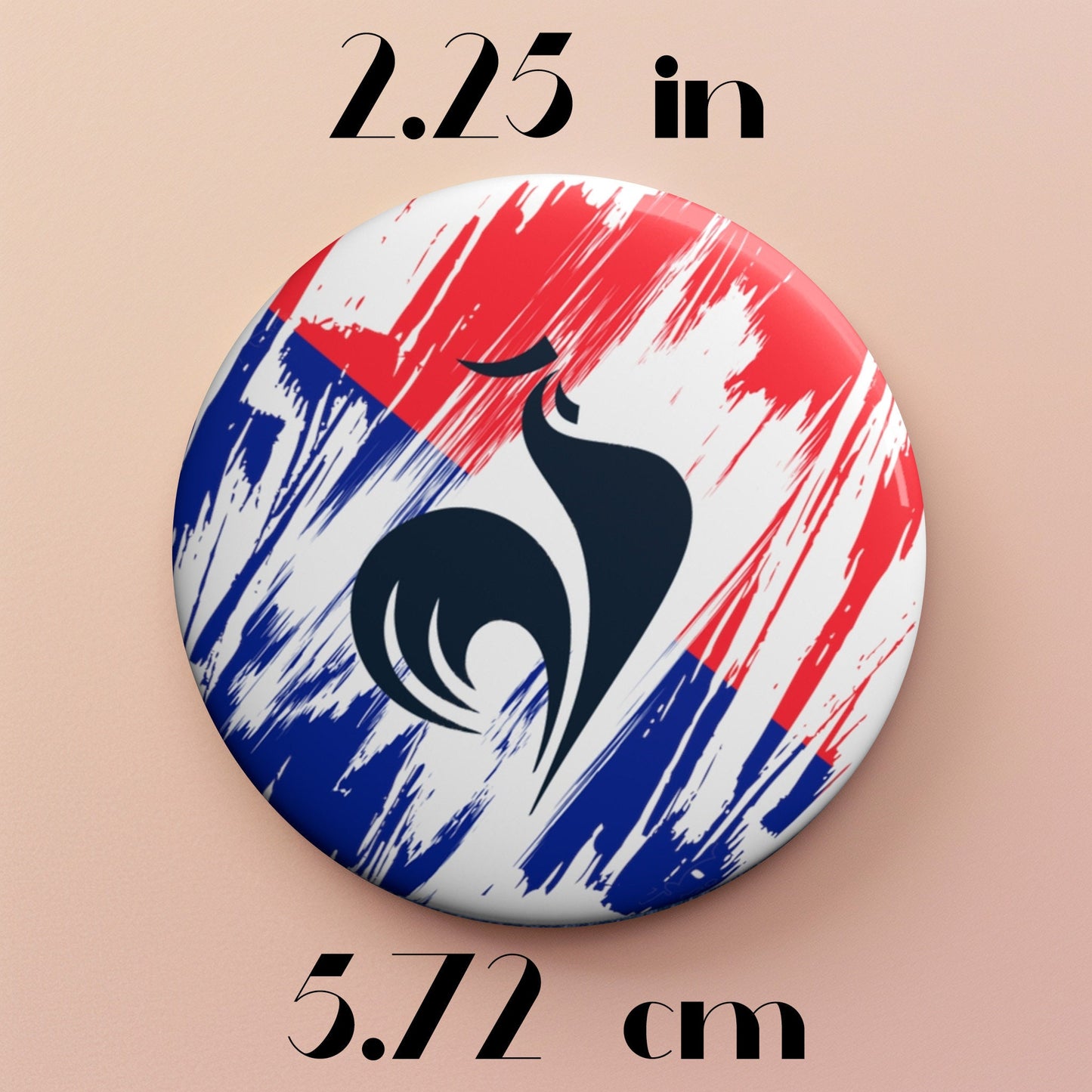 France Flag Pin Button - Custom Pinback, Patriotic Campaign Buttons, Personalized Birthday Pins, Collectible Badge, Metal Pin