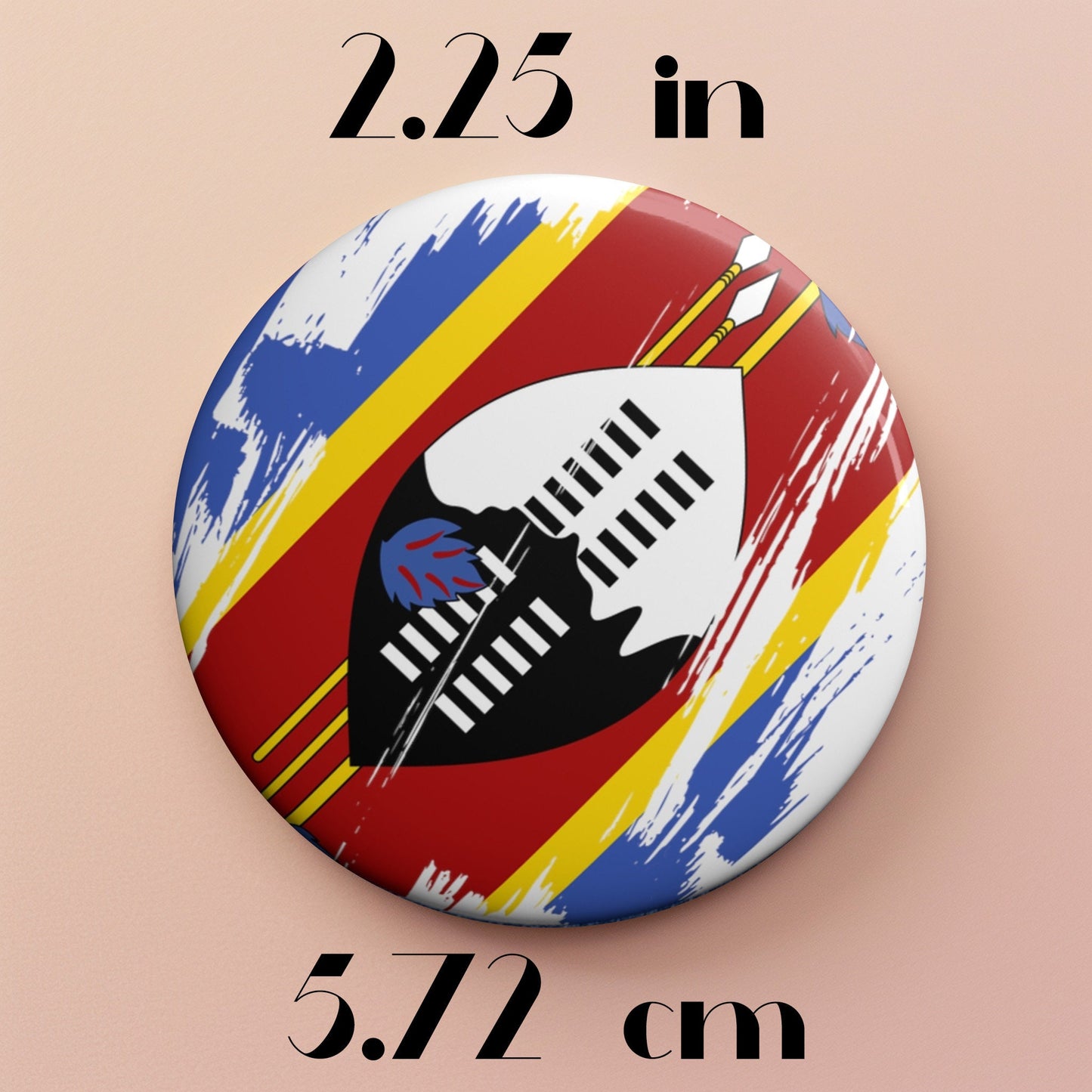 Eswatini  Flag Pin Button - Custom Pinback, Patriotic Campaign Buttons, Personalized Birthday Pins, Collectible Badge, Metal Pin