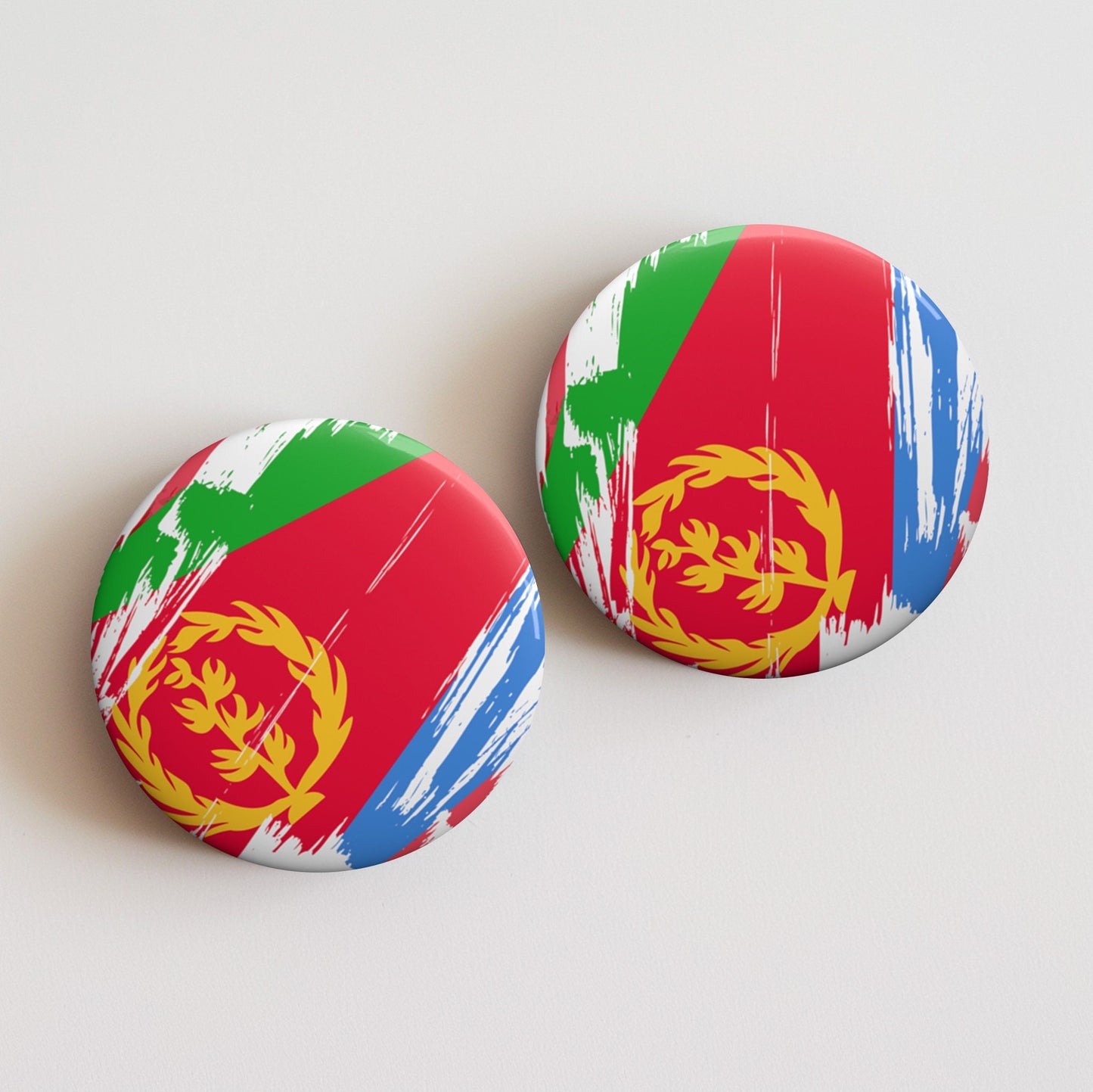 Eritrea Flag Pin Button - Custom Pinback, Patriotic Campaign Buttons, Personalized Birthday Pins, Collectible Badge, Metal Pin