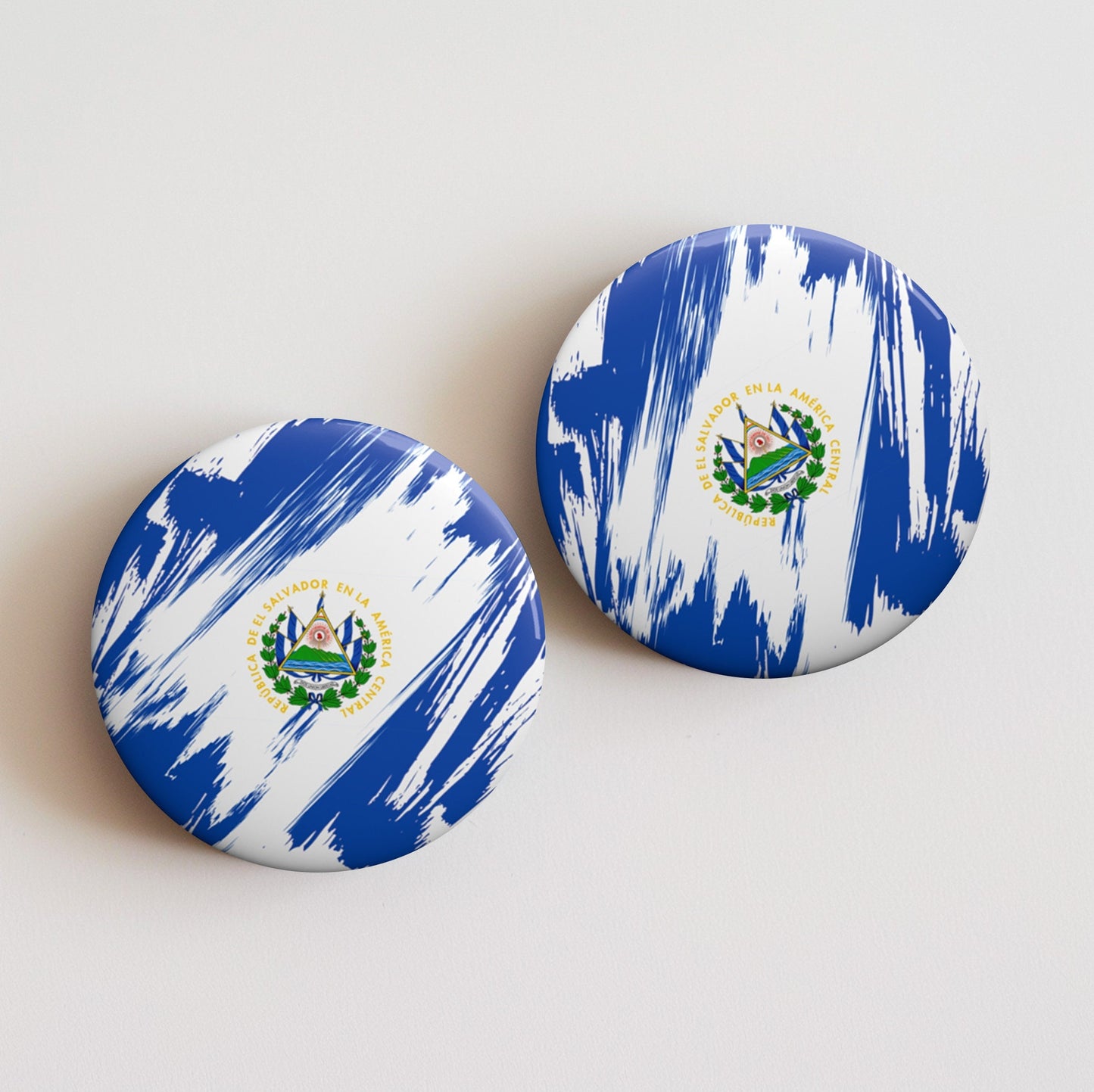 El Salvador Flag Pin Button - Custom Pinback, Patriotic Campaign Buttons, Personalized Birthday Pins, Collectible Badge, Metal Pin