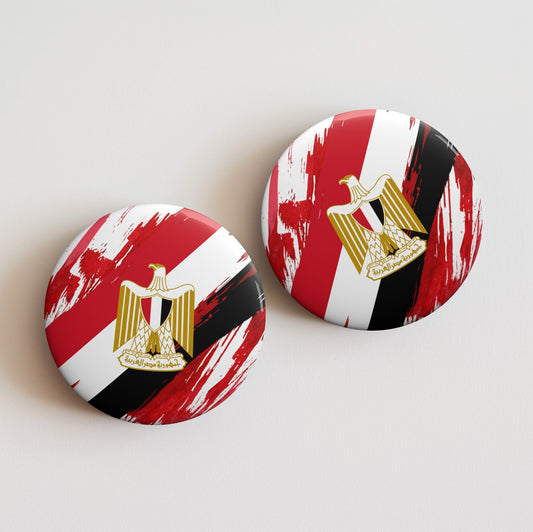 Egypt Flag Pin Button - Custom Pinback, Patriotic Campaign Buttons, Personalized Birthday Pins, Collectible Badge, Metal Pin