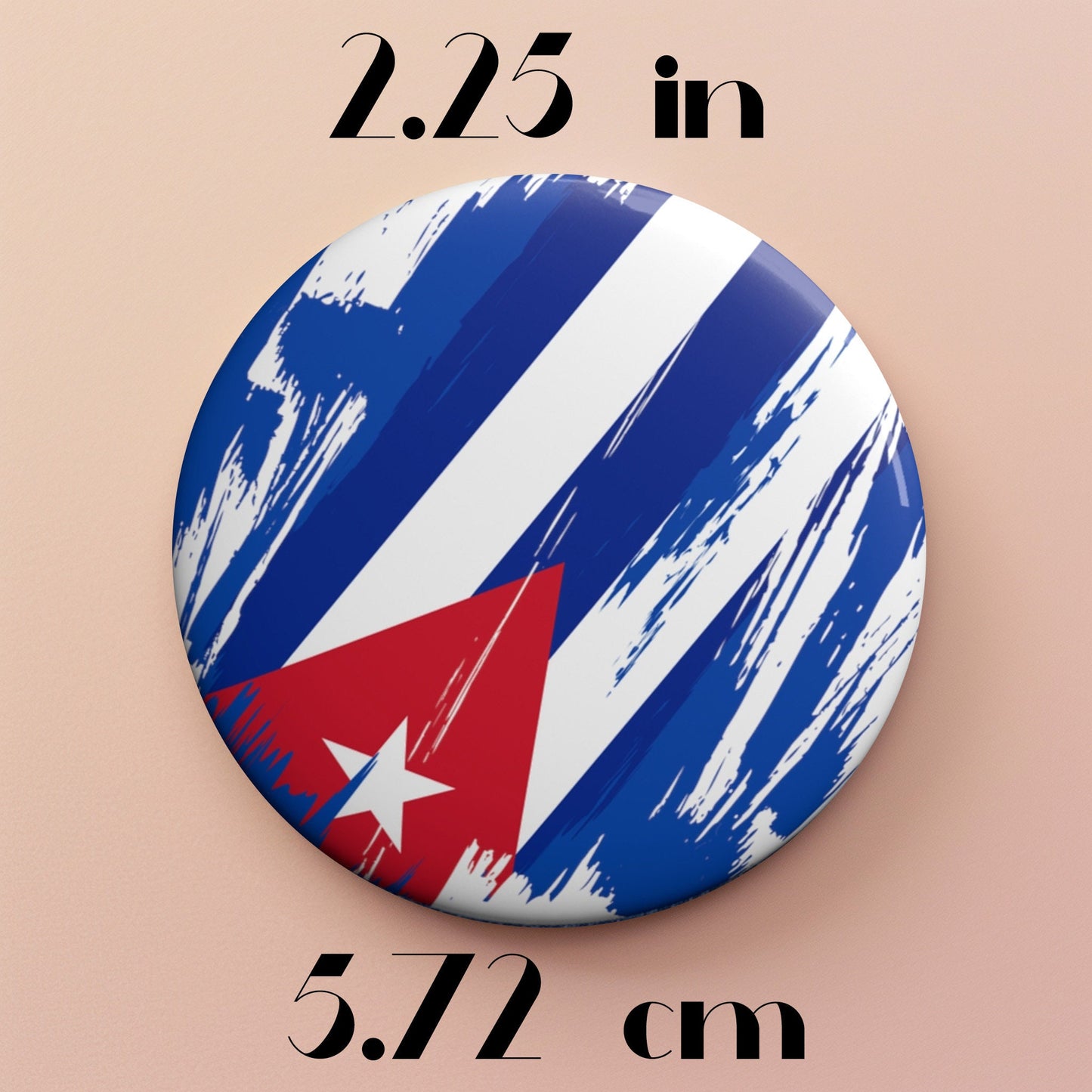 Cuba Flag Pin Button - Custom Pinback, Patriotic Campaign Buttons, Personalized Birthday Pins, Collectible Badge, Metal Pin