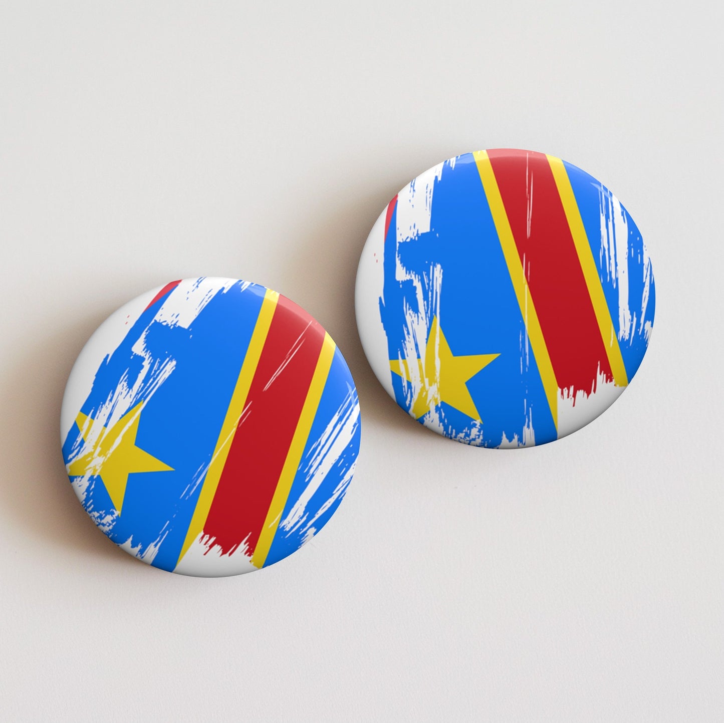 Congo-Brazzaville Flag Pin Button - Custom Pinback, Patriotic Campaign Buttons, Personalized Birthday Pins, Collectible Badge, Metal Pin