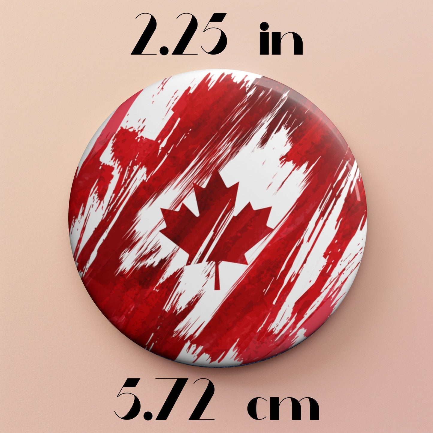 Canada Flag Pin Button - Custom Pinback, Patriotic Campaign Buttons, Personalized Birthday Pins, Collectible Badge, Metal Pin