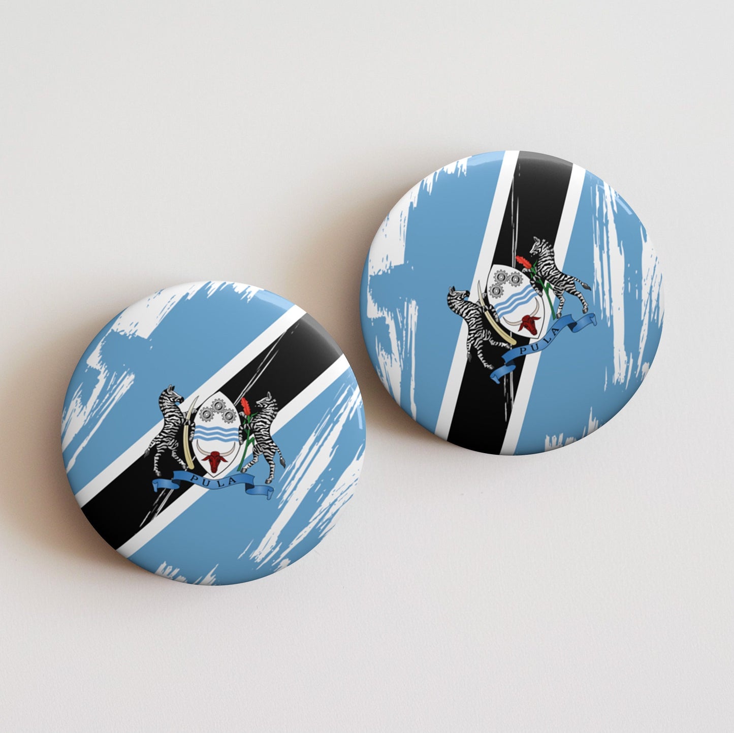 Botswana Flag Pin Button - Custom Pinback, Patriotic Campaign Buttons, Personalized Birthday Pins, Collectible Badge, Metal Pin