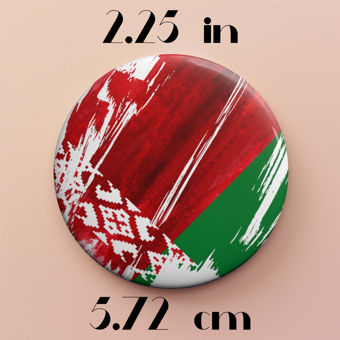 Belarus Flag Pin Button - Custom Pinback, Patriotic Campaign Buttons, Personalized Birthday Pins, Collectible Badge, Metal Pin