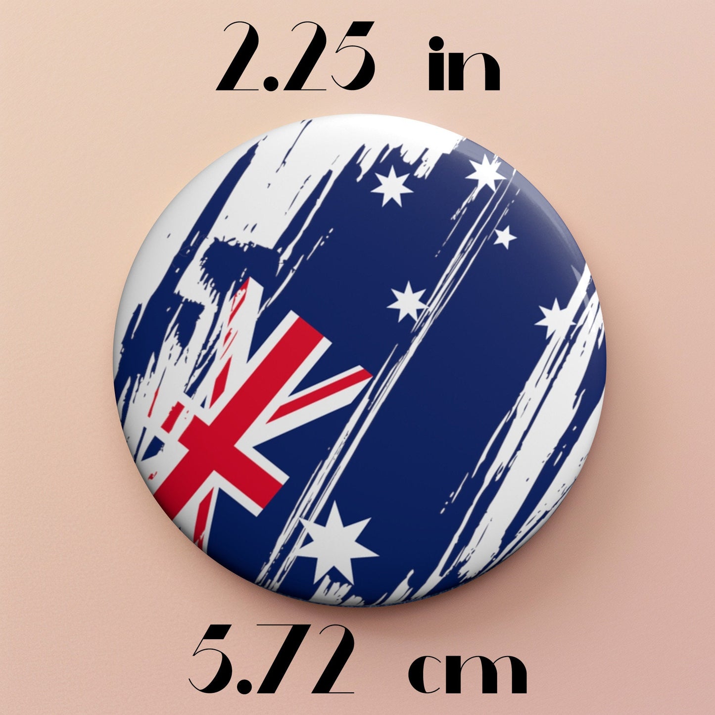 Australia Flag Pin Button - Custom Pinback, Patriotic Campaign Buttons, Personalized Birthday Pins, Collectible Badge, Metal Pin