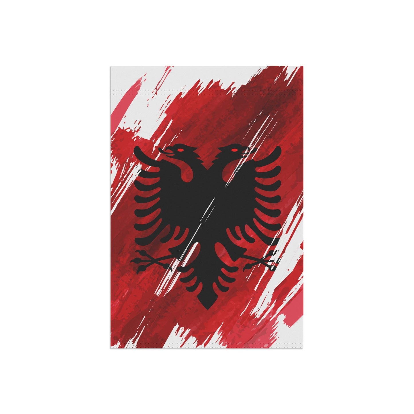 Albania Garden Flag - Garden & House Banner | Size - 12" x 18" | Double Sided Custom Country Design Print