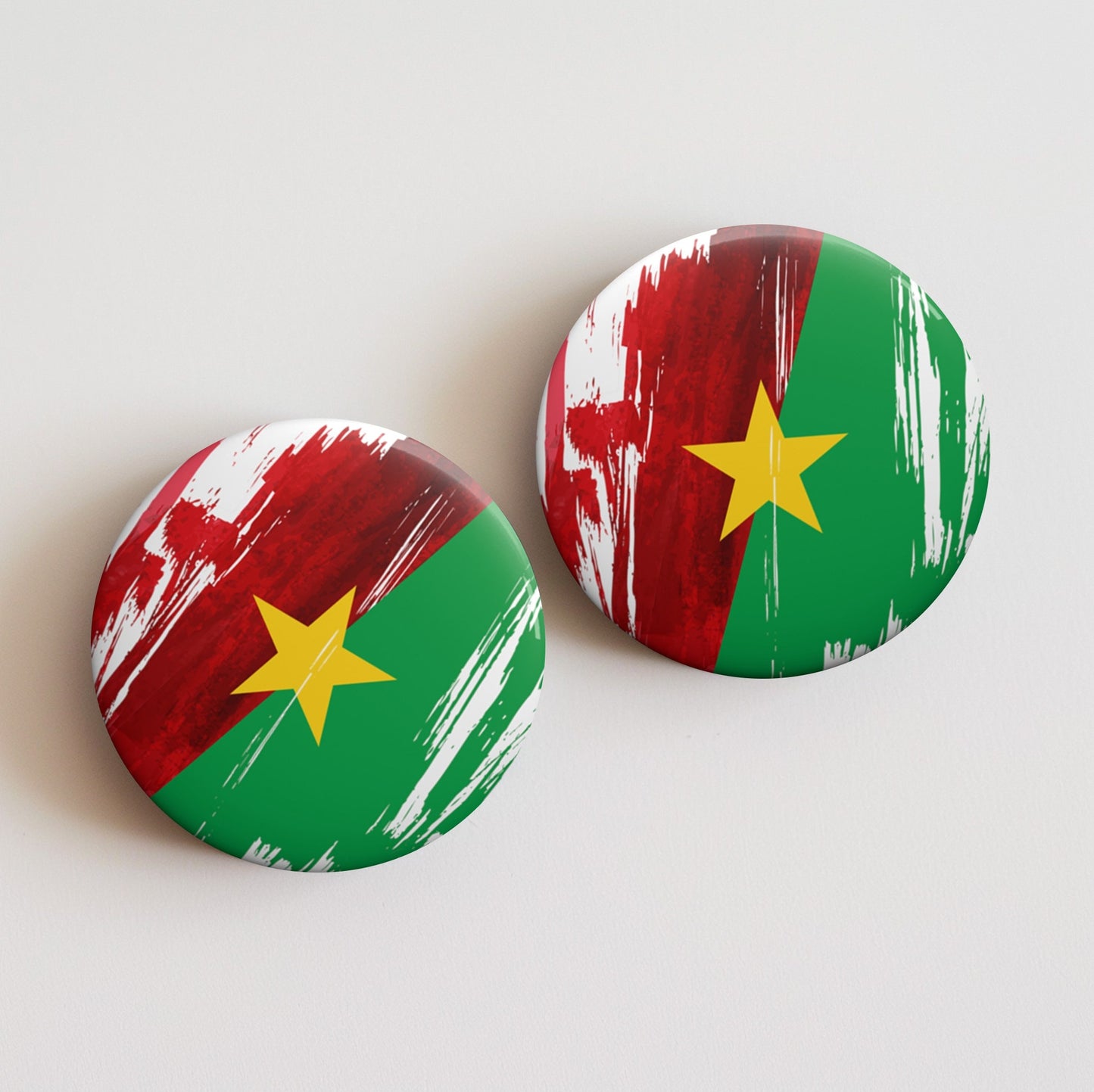 Burkina Faso Flag Pin Button - Custom Pinback, Patriotic Campaign Buttons, Personalized Birthday Pins, Collectible Badge, Metal Pin