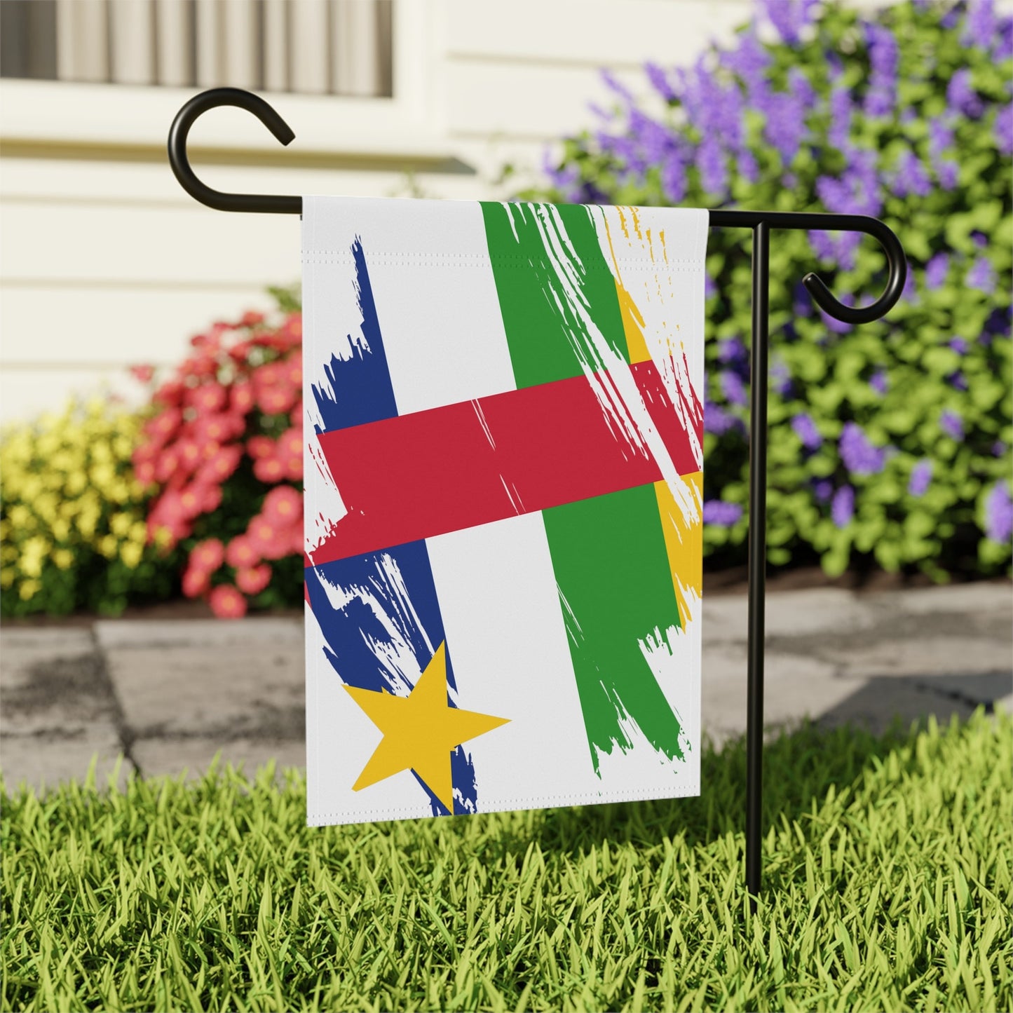 Central African Republic Garden Flag - Garden & House Banner | Size - 12" x 18" | Double Sided Custom Country Design Print