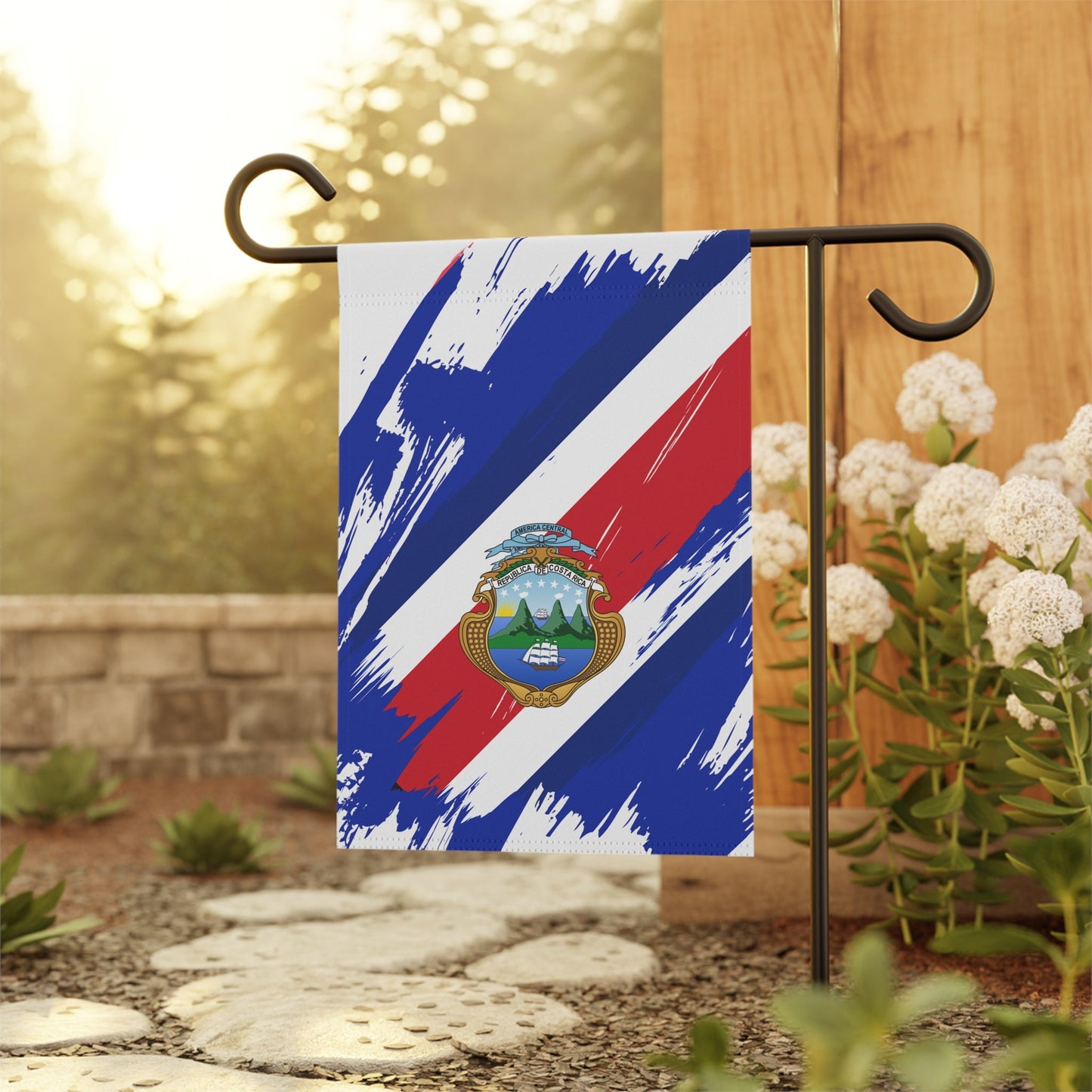Costa Rica Garden Flag - Garden & House Banner | Size - 12" x 18" | Double Sided Custom Country Design Print