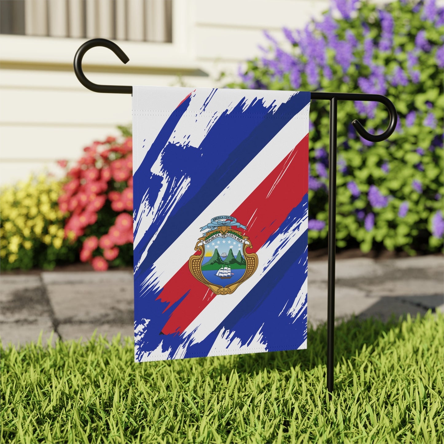 Costa Rica Garden Flag - Garden & House Banner | Size - 12" x 18" | Double Sided Custom Country Design Print