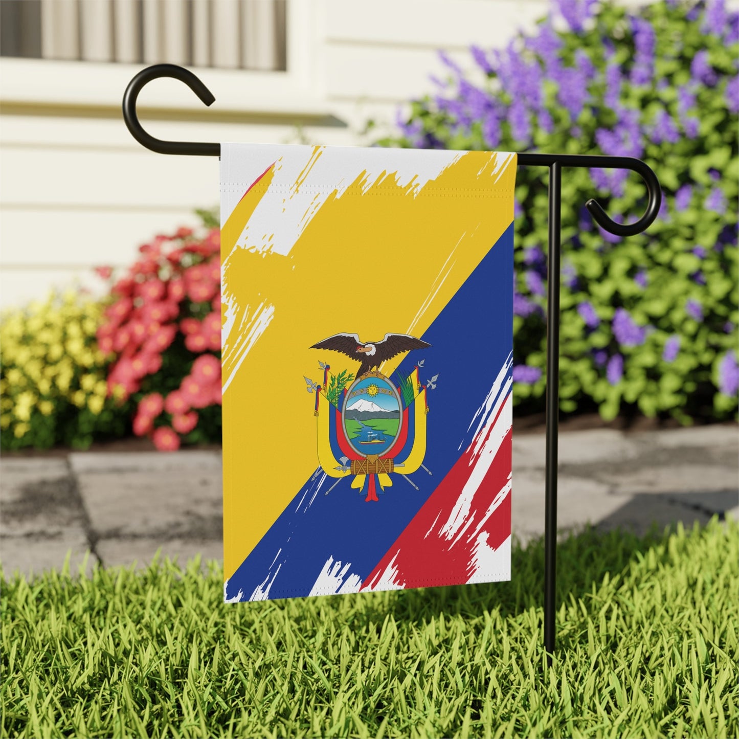 Ecuador Garden Flag - Garden & House Banner | Size - 12" x 18" | Double Sided Custom Country Design Print