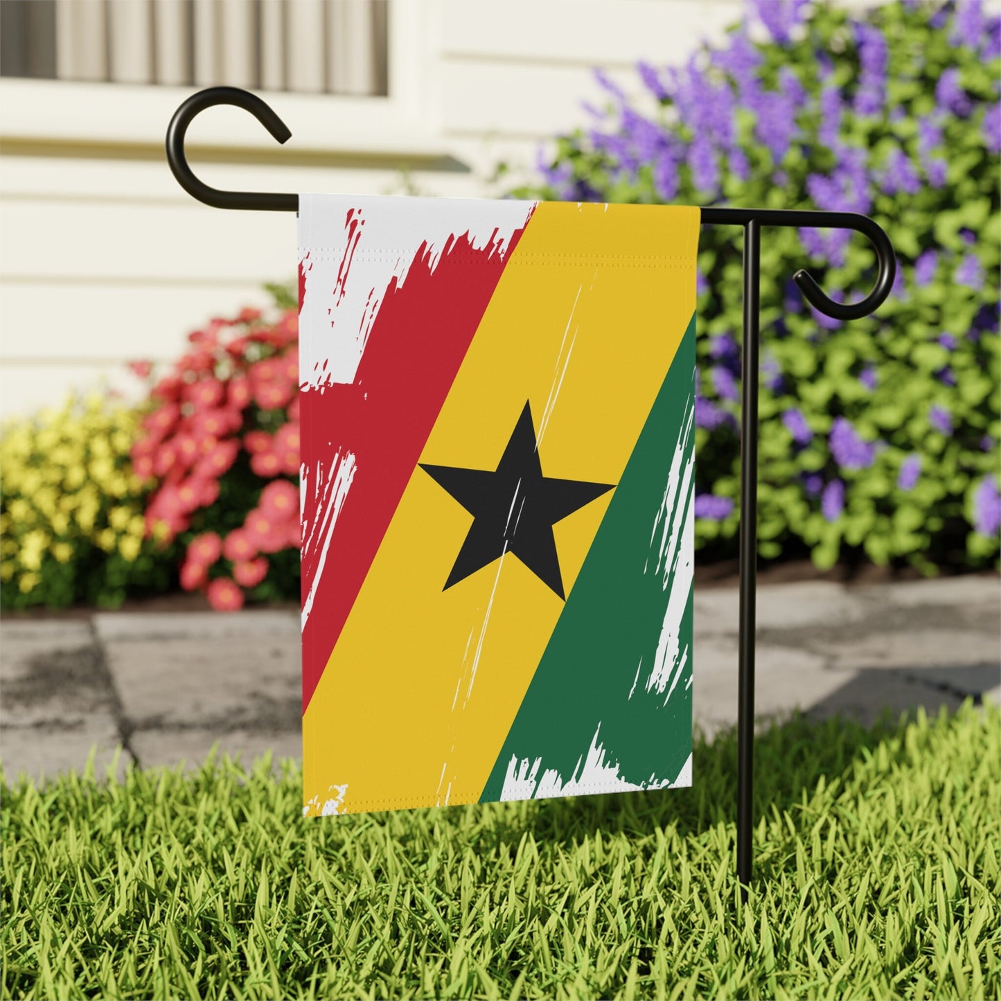 Ghana Garden Flag - Garden & House Banner | Size - 12" x 18" | Double Sided Custom Country Design Print
