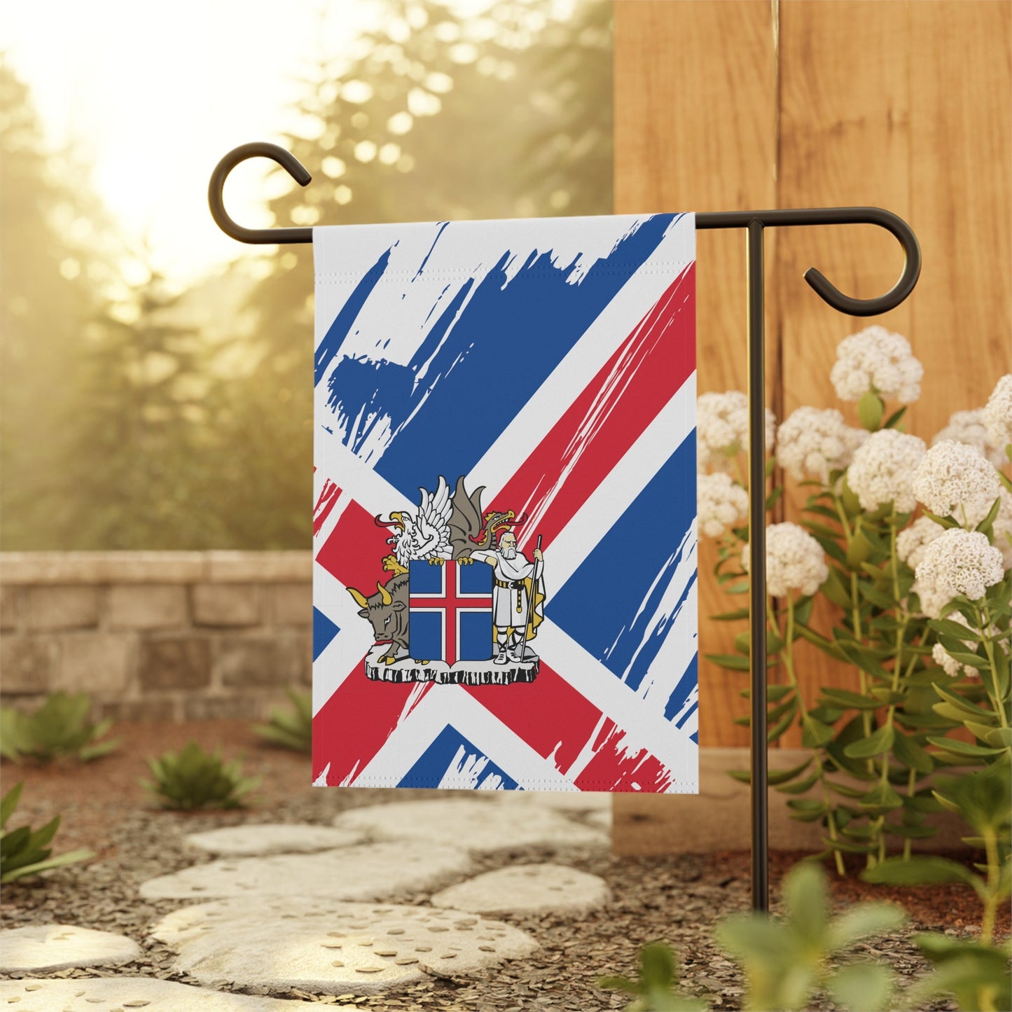 Iceland Garden Flag - Garden & House Banner | Size - 12" x 18" | Double Sided Custom Country Design Print