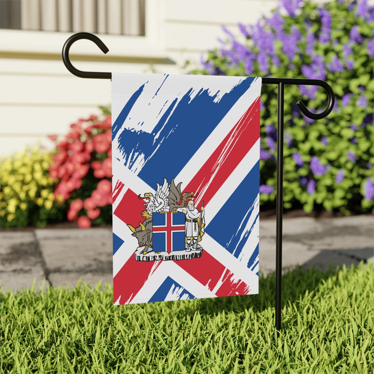 Iceland Garden Flag - Garden & House Banner | Size - 12" x 18" | Double Sided Custom Country Design Print