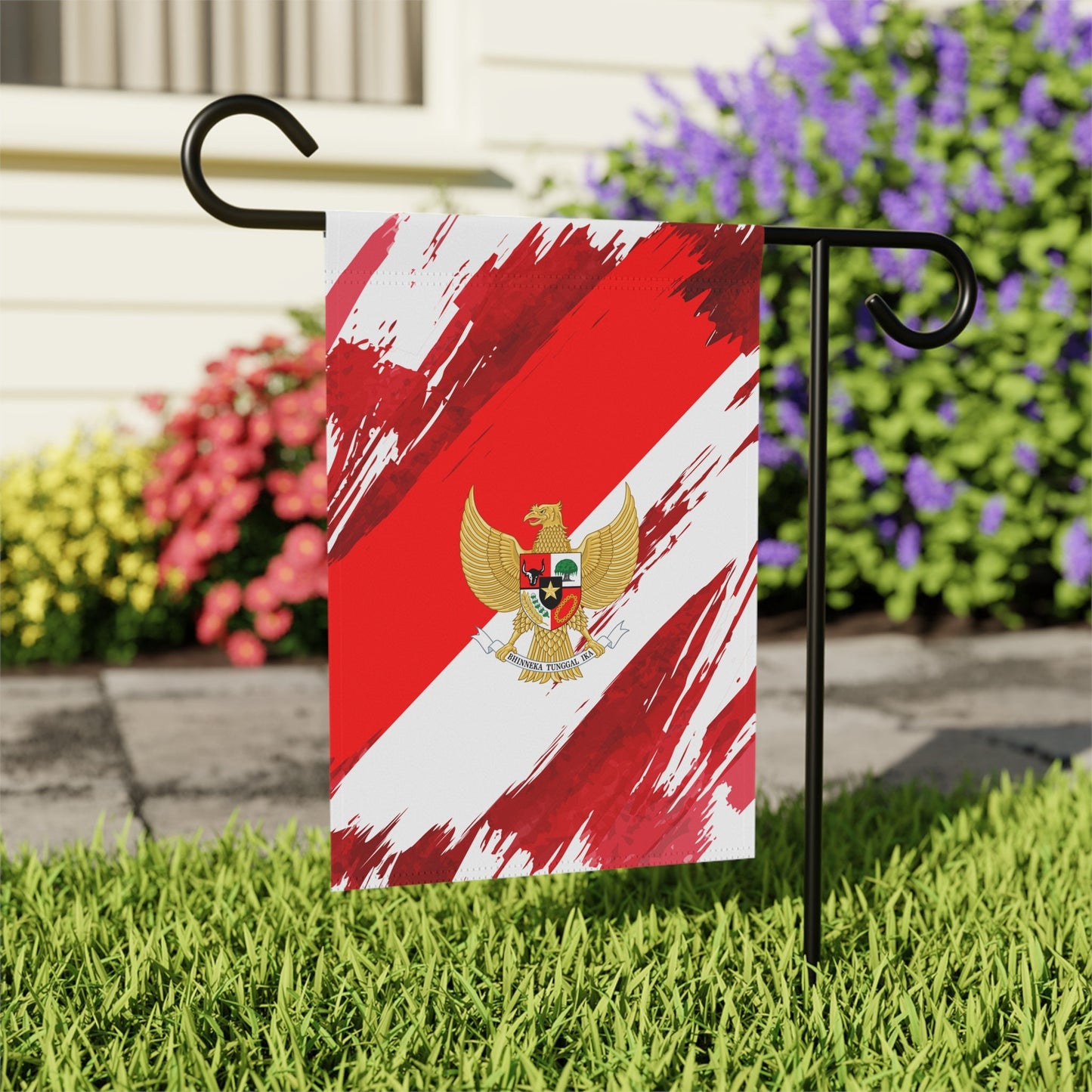 Indonesia Garden Flag - Garden & House Banner | Size - 12" x 18" | Double Sided Custom Country Design Print