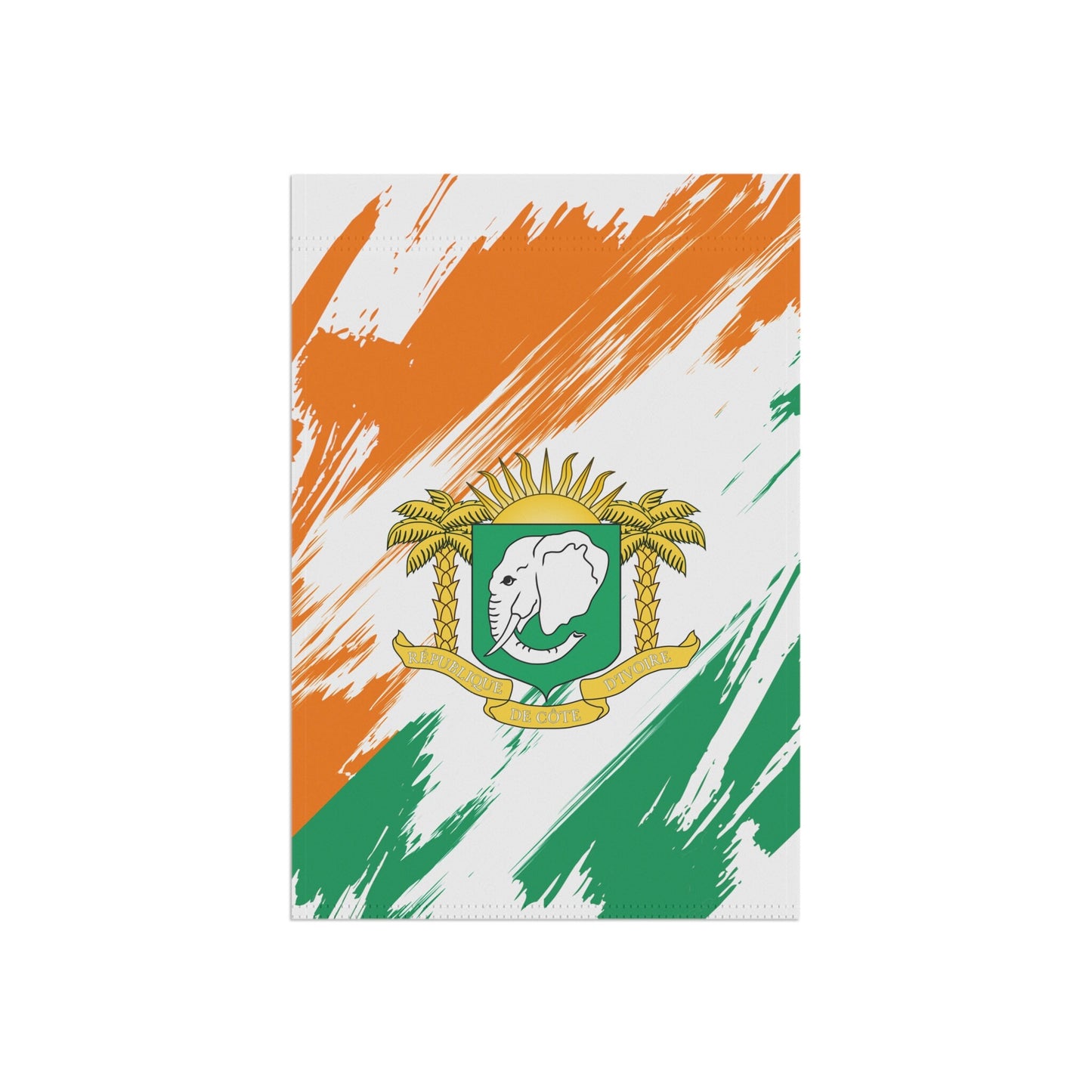 Ivory Coast Garden Flag - Garden & House Banner | Size - 12" x 18" | Double Sided Custom Country Design Print