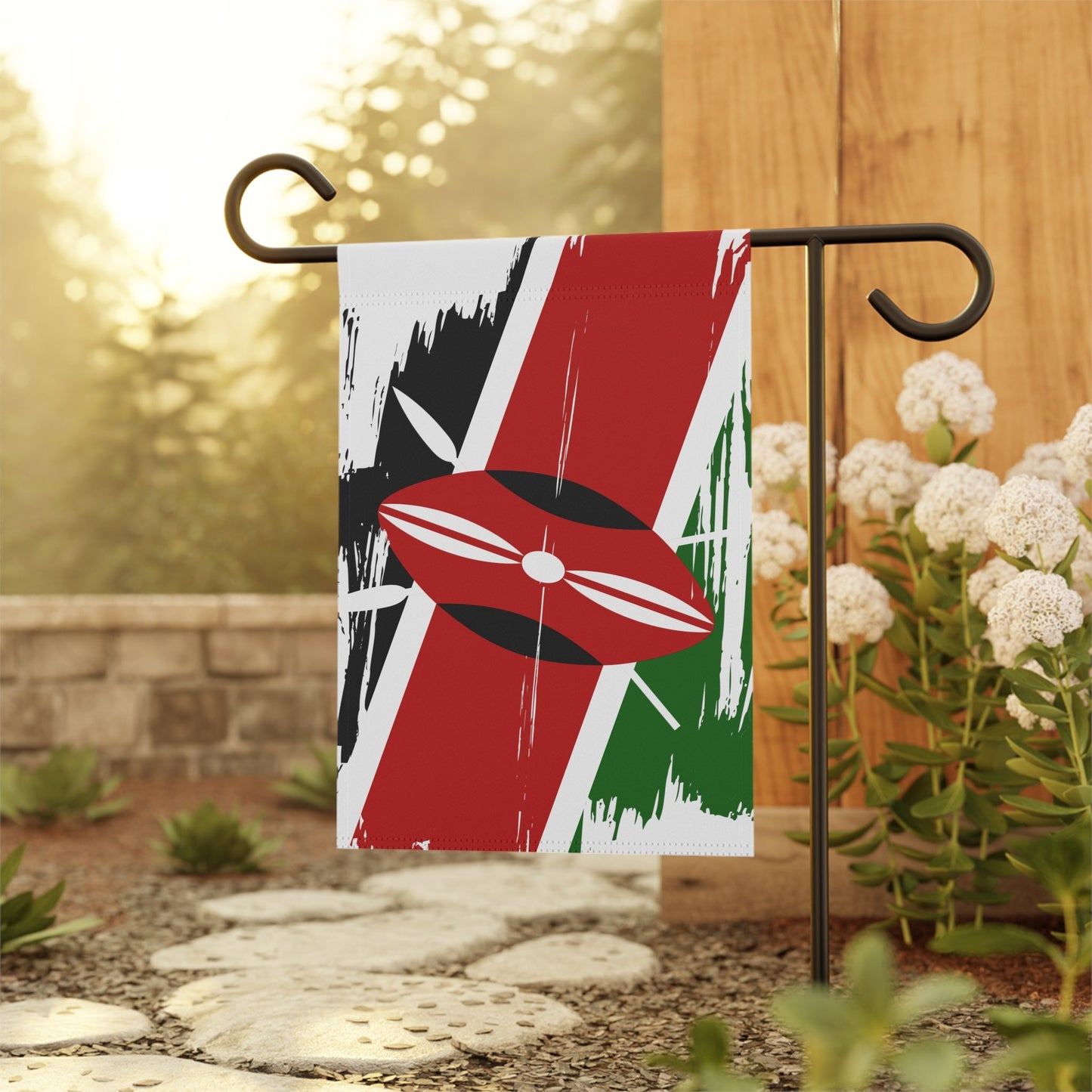 Kenya Garden Flag - Garden & House Banner | Size - 12" x 18" | Double Sided Custom Country Design Print