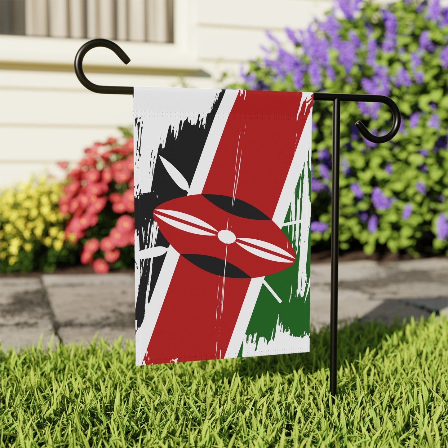 Kenya Garden Flag - Garden & House Banner | Size - 12" x 18" | Double Sided Custom Country Design Print