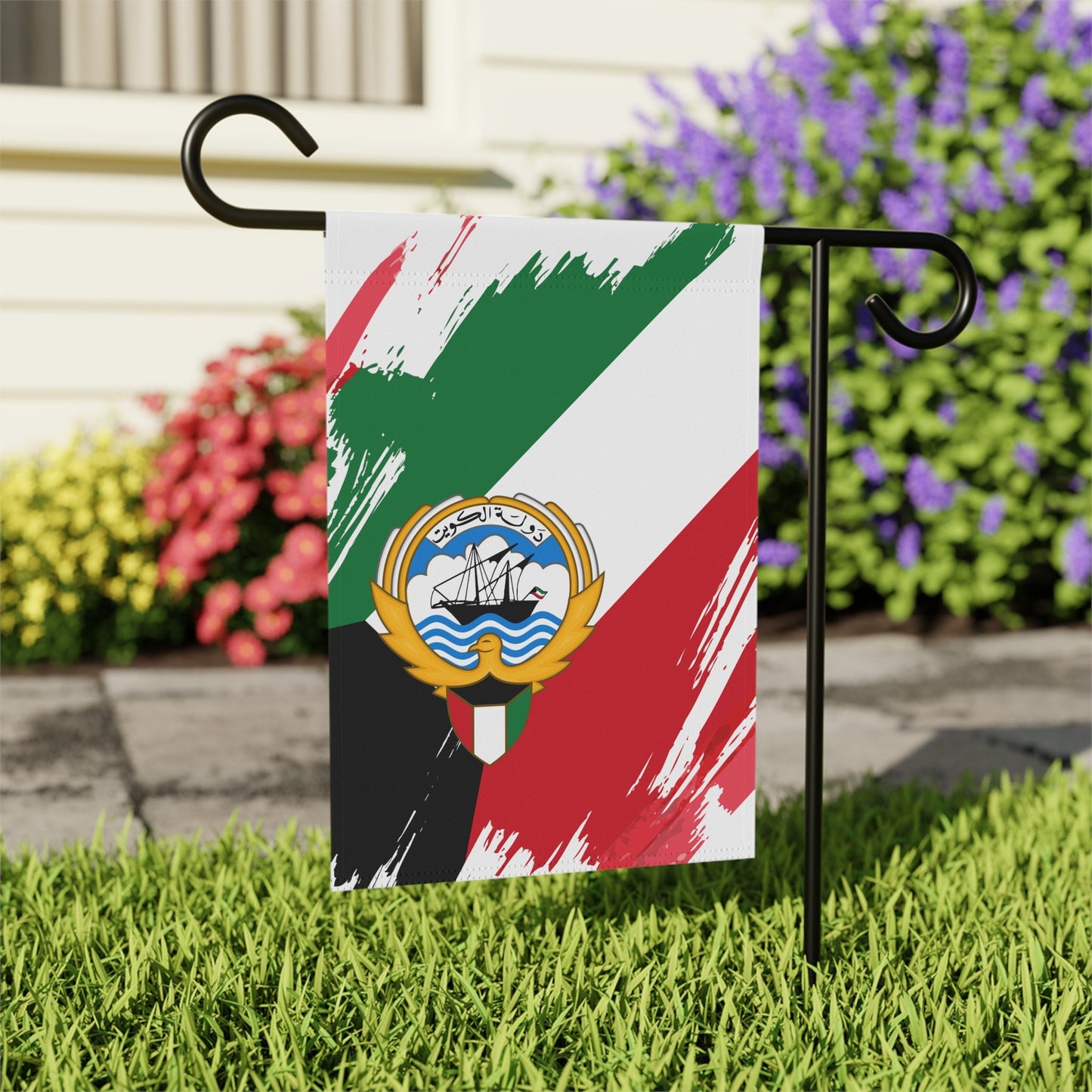 Kuwait Garden Flag - Garden & House Banner | Size - 12" x 18" | Double Sided Custom Country Design Print