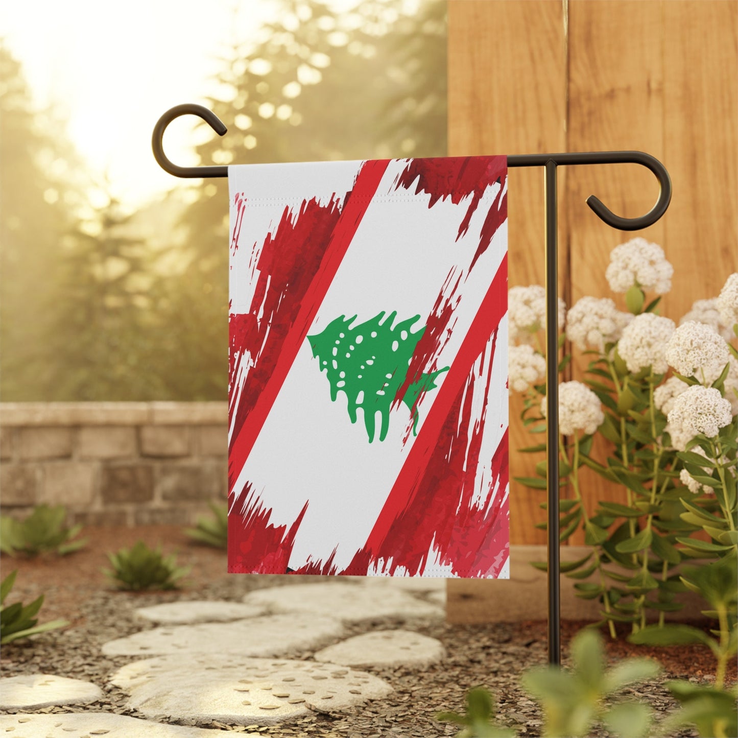Lebanon Garden Flag - Garden & House Banner | Size - 12" x 18" | Double Sided Custom Country Design Print