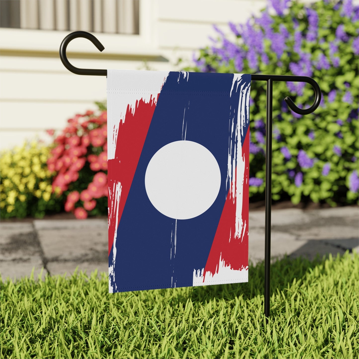 Laos Garden Flag - Garden & House Banner | Size - 12" x 18" | Double Sided Custom Country Design Print
